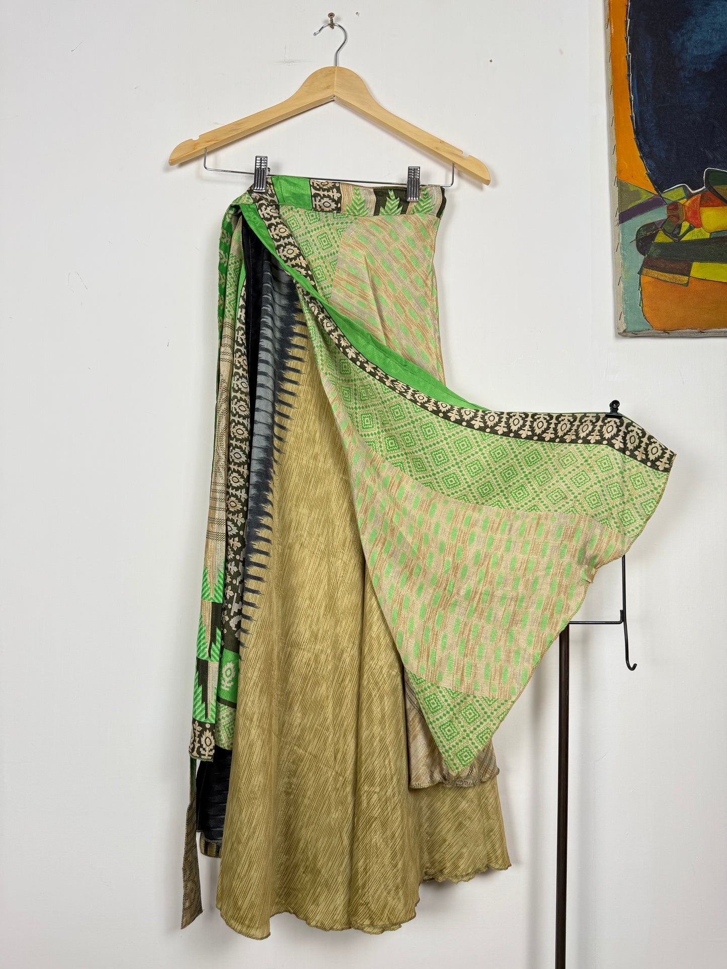 Vintage Saree Silk Wrap Skirt