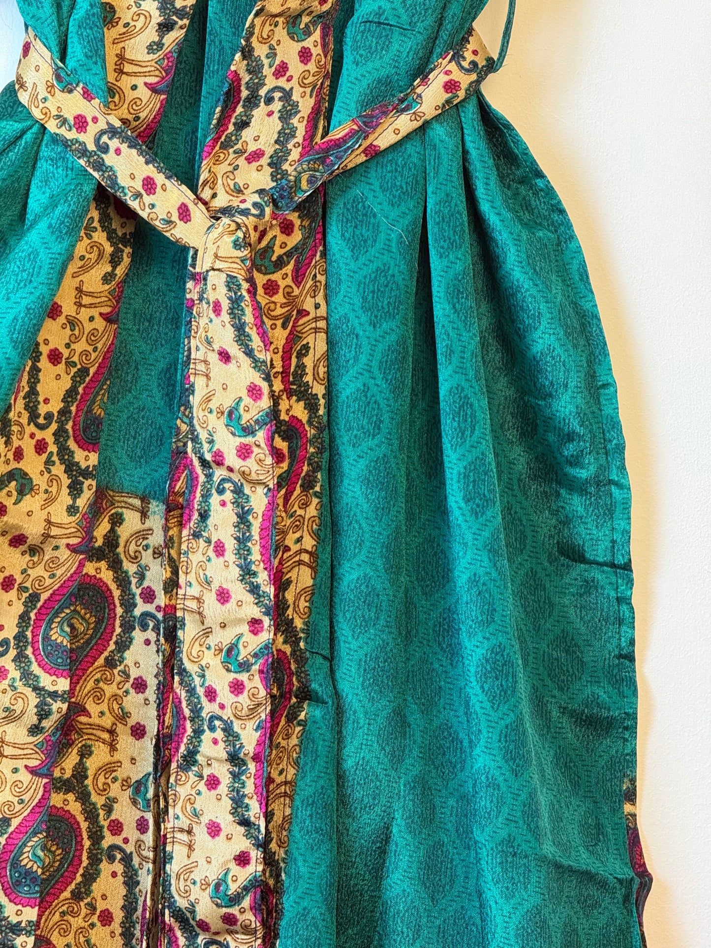 Vintage Saree Silk Kimono / Duster - Long