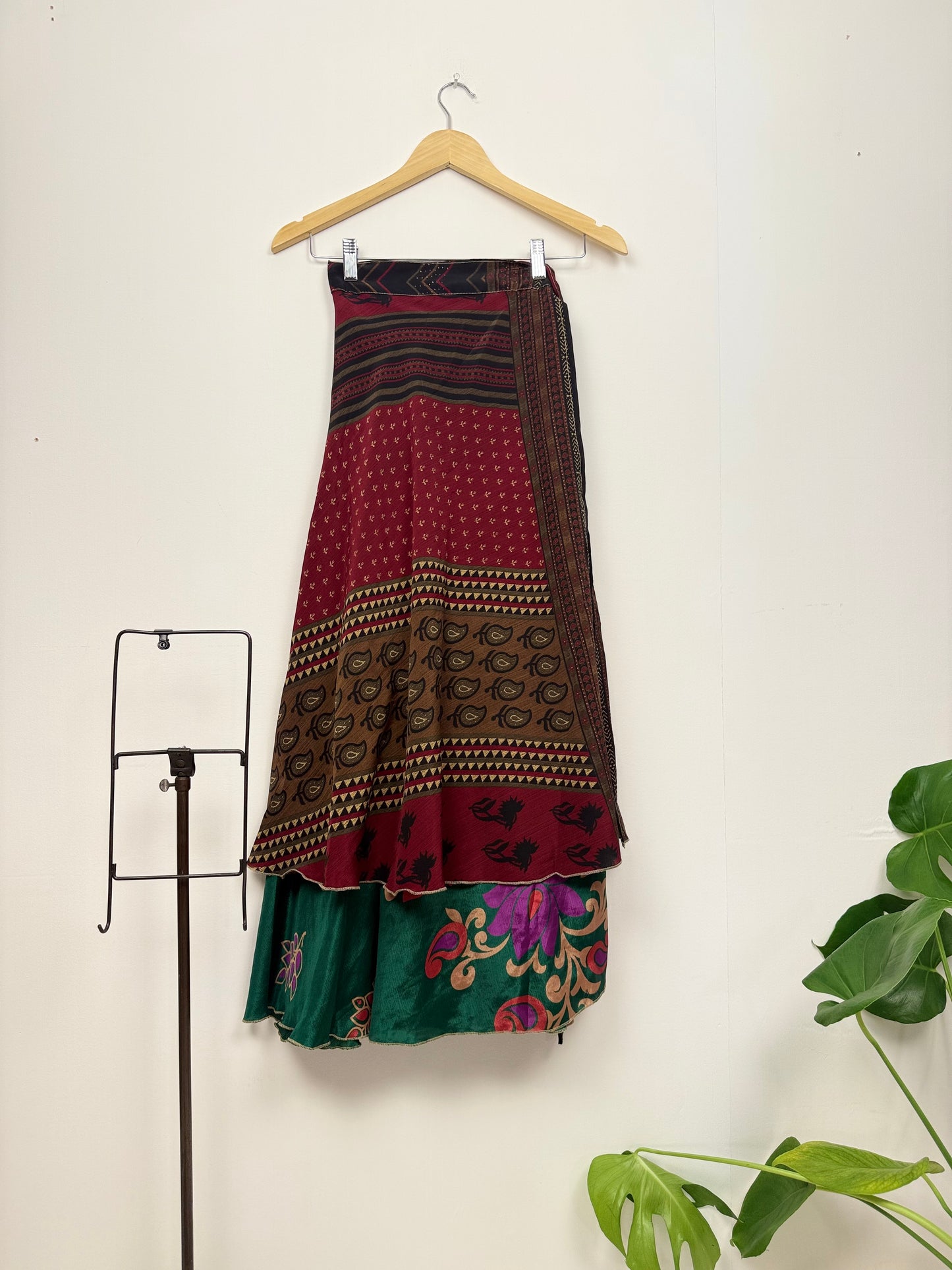 Vintage Saree Silk Wrap Skirt