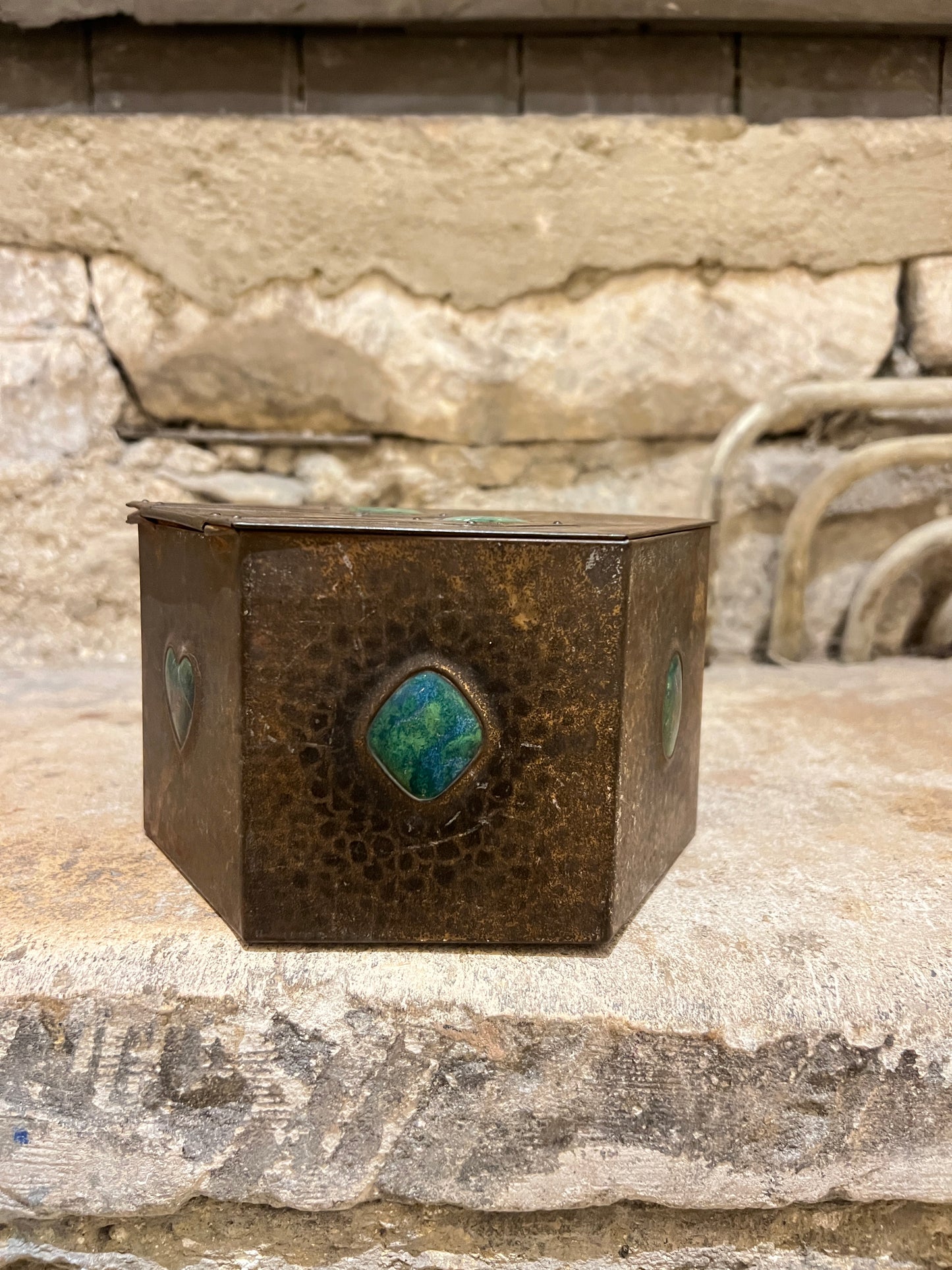 Geo Bassett & Co Confectionary Tin Box ~ Arts & Crafts c1900