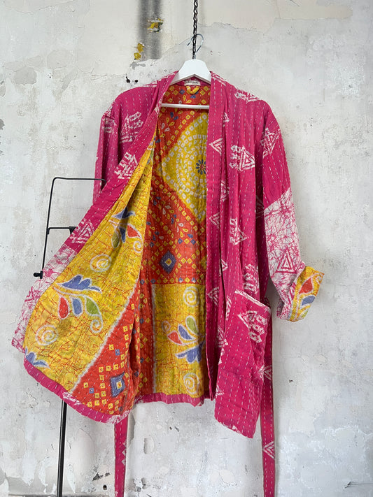 Vintage Cotton Kantha Relaxed Jacket ~ No 17