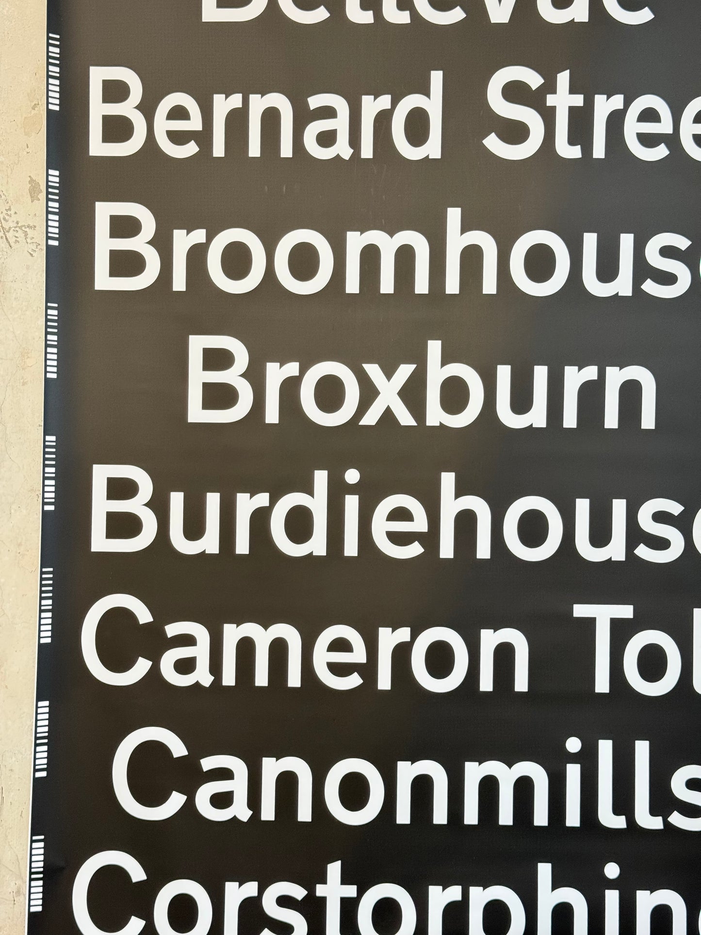 Edinburgh Destination Bus Blind - Barnton to Corstorphine