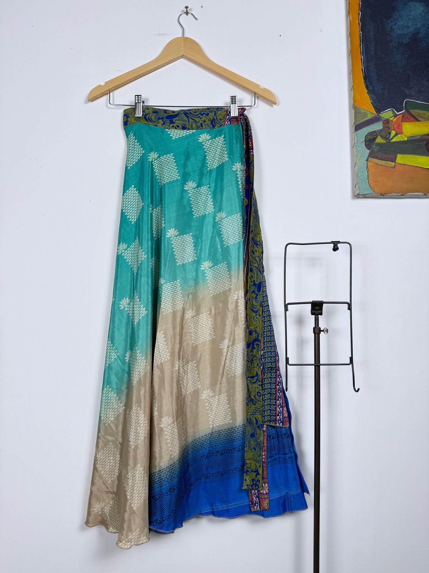 Vintage Saree Silk Wrap Skirt