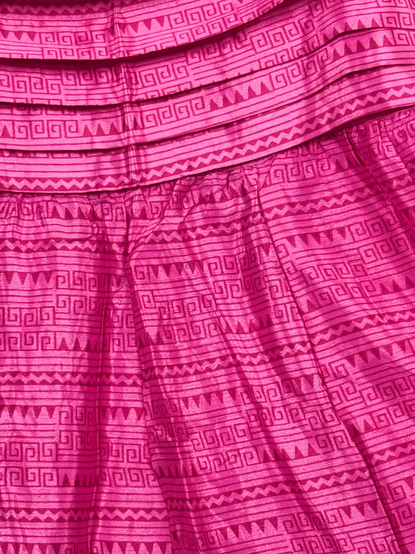Vintage Saree Silk Pleated Skirt
