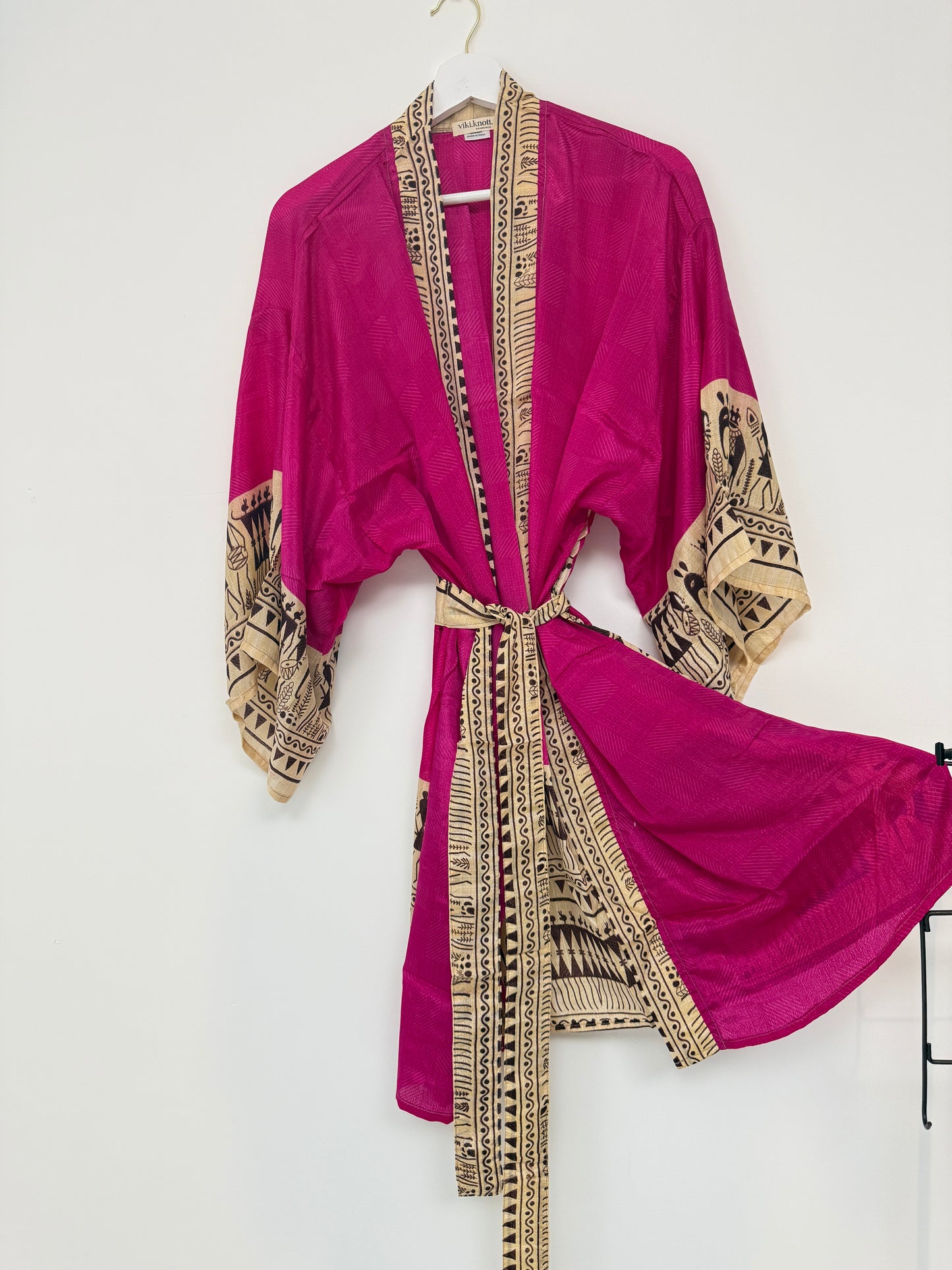 Vintage Saree Silk Kimono / Duster - Short
