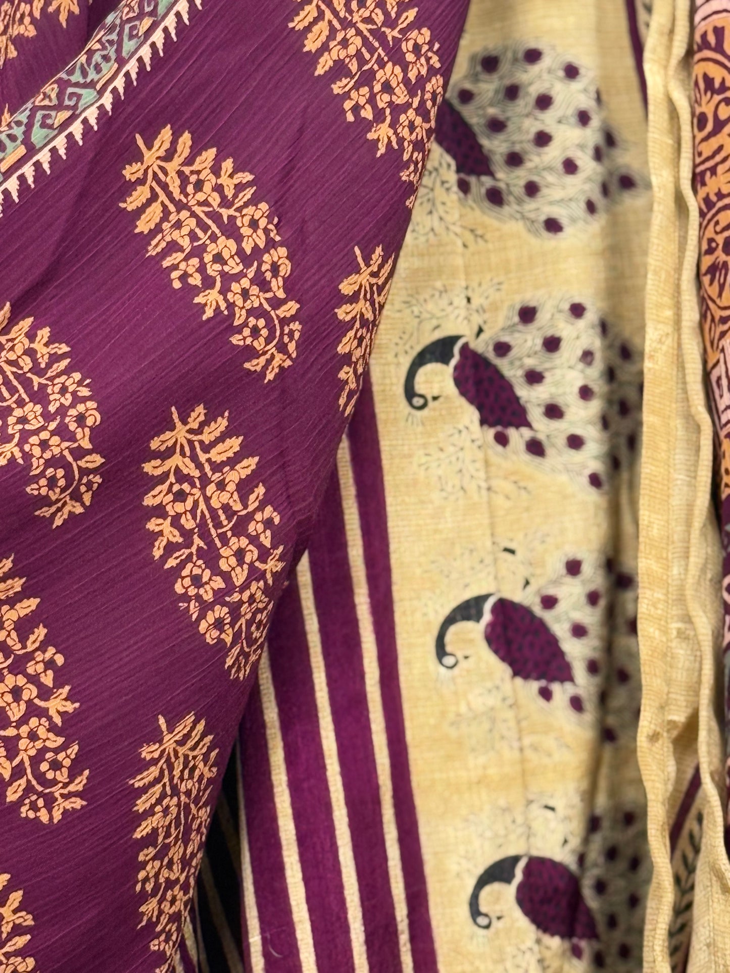 Vintage Saree Silk Wrap Skirt