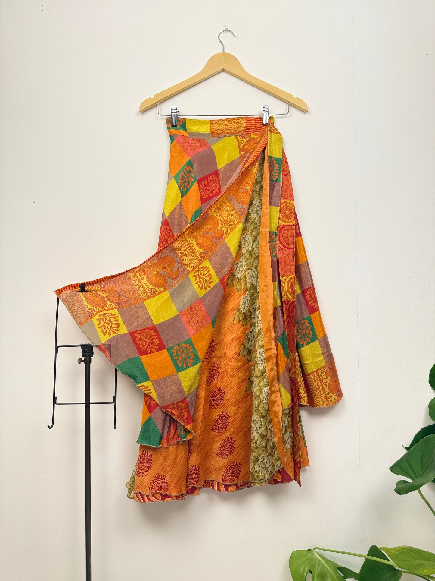 Vintage Saree Silk Wrap Skirt