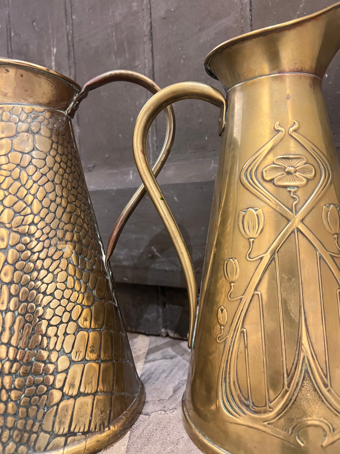 Two Brass Jugs ~ Joseph Sankey and Sons