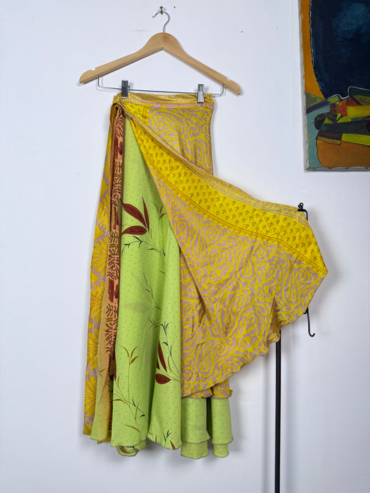 Vintage Saree Silk Wrap Skirt