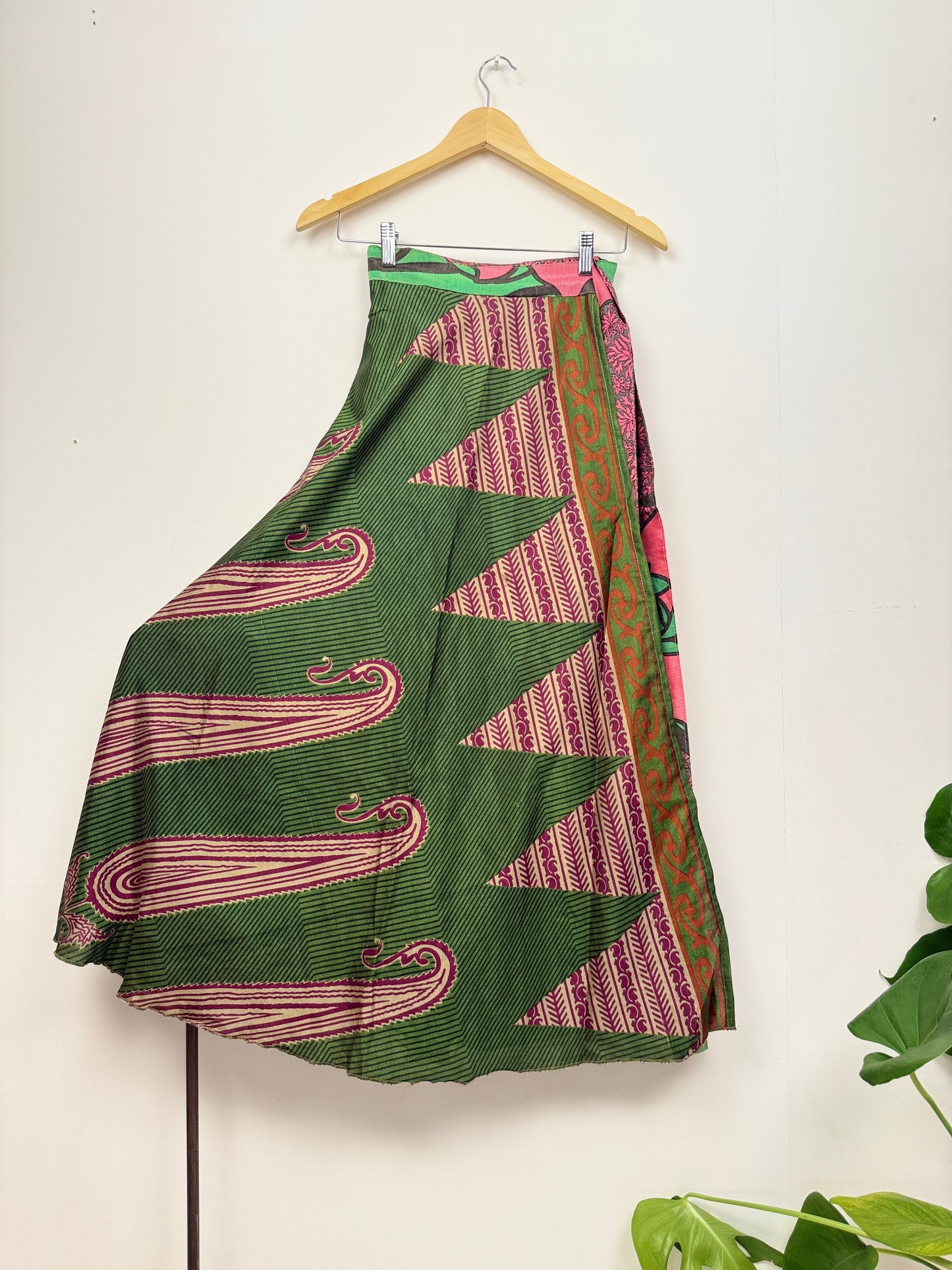 Vintage Saree Silk Wrap Skirt