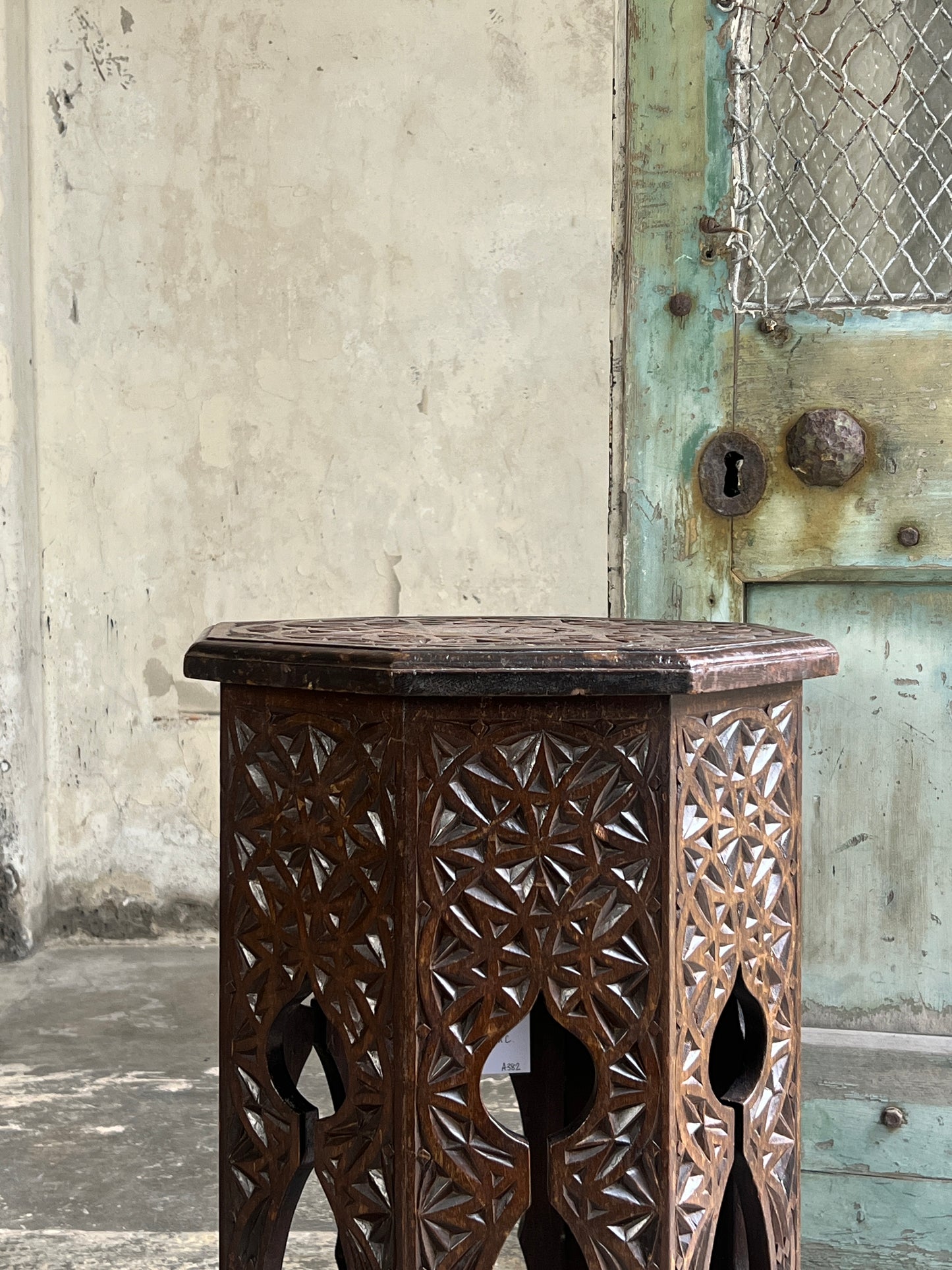 A Carved Mahogany Moorish Side Table - Early 20thC