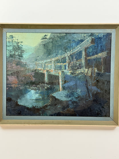 The Bridge, 1964 | Hans Hedley | British Modernist Oil Painting