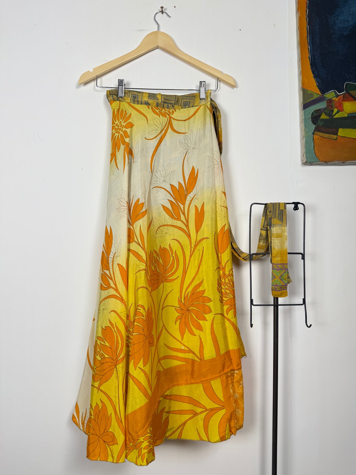 Vintage Saree Silk Wrap Skirt