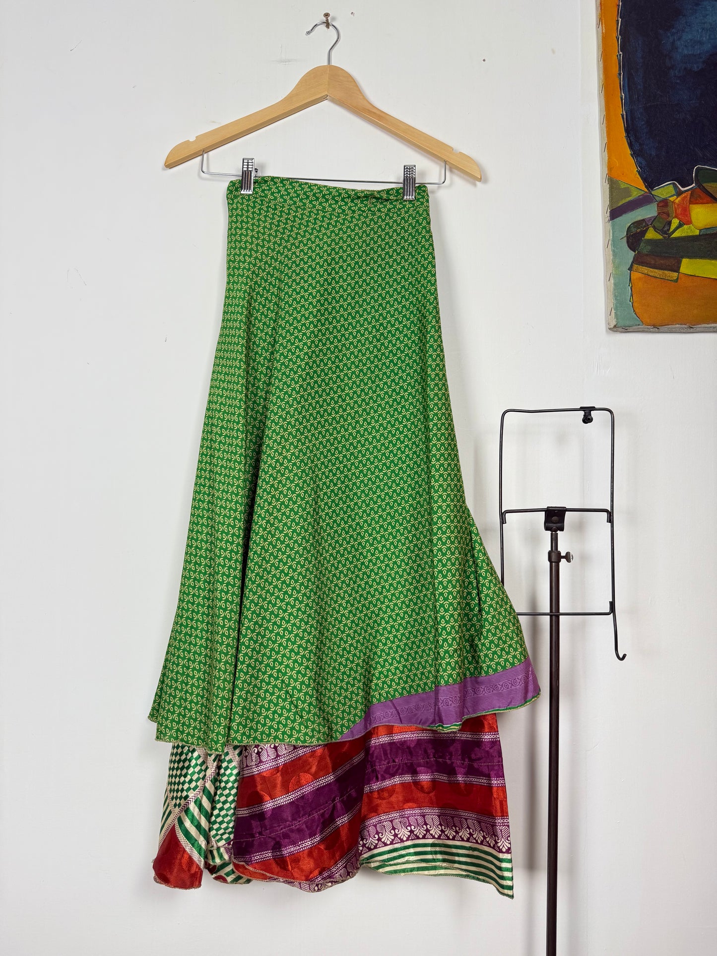 Vintage Saree Silk Wrap Skirt