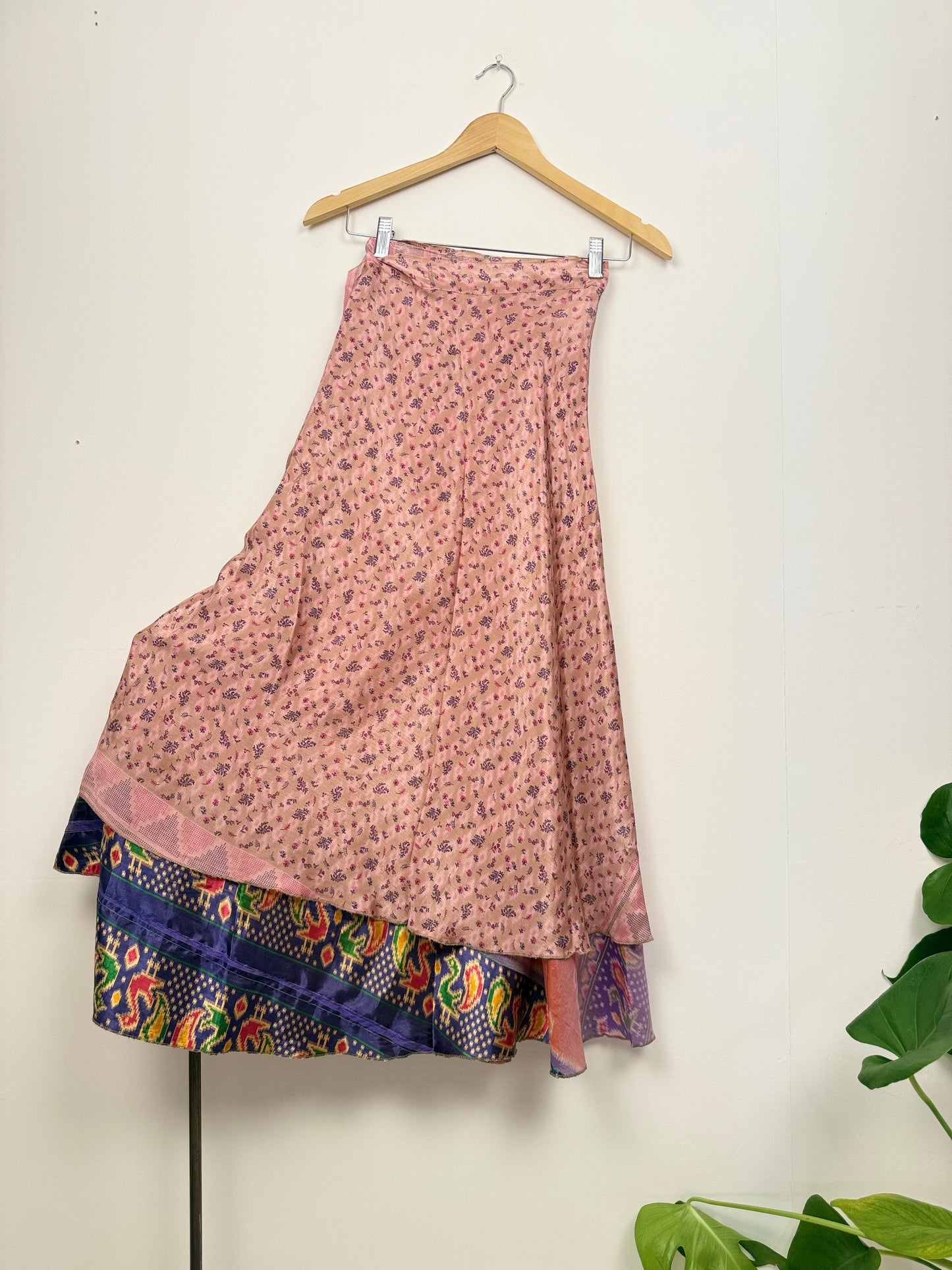 Vintage Saree Silk Wrap Skirt