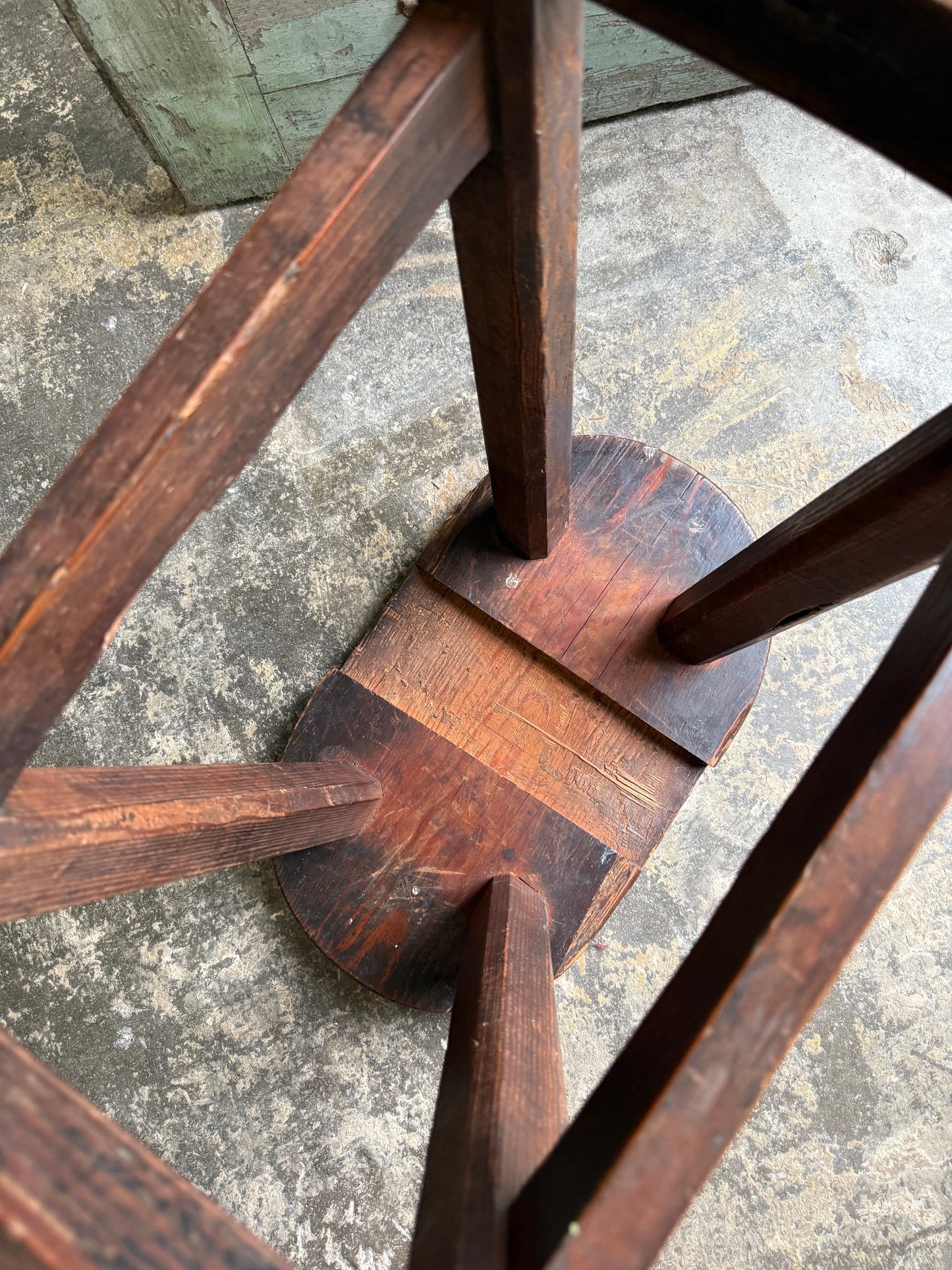 Scottish 19thC Pitch Pine Stool