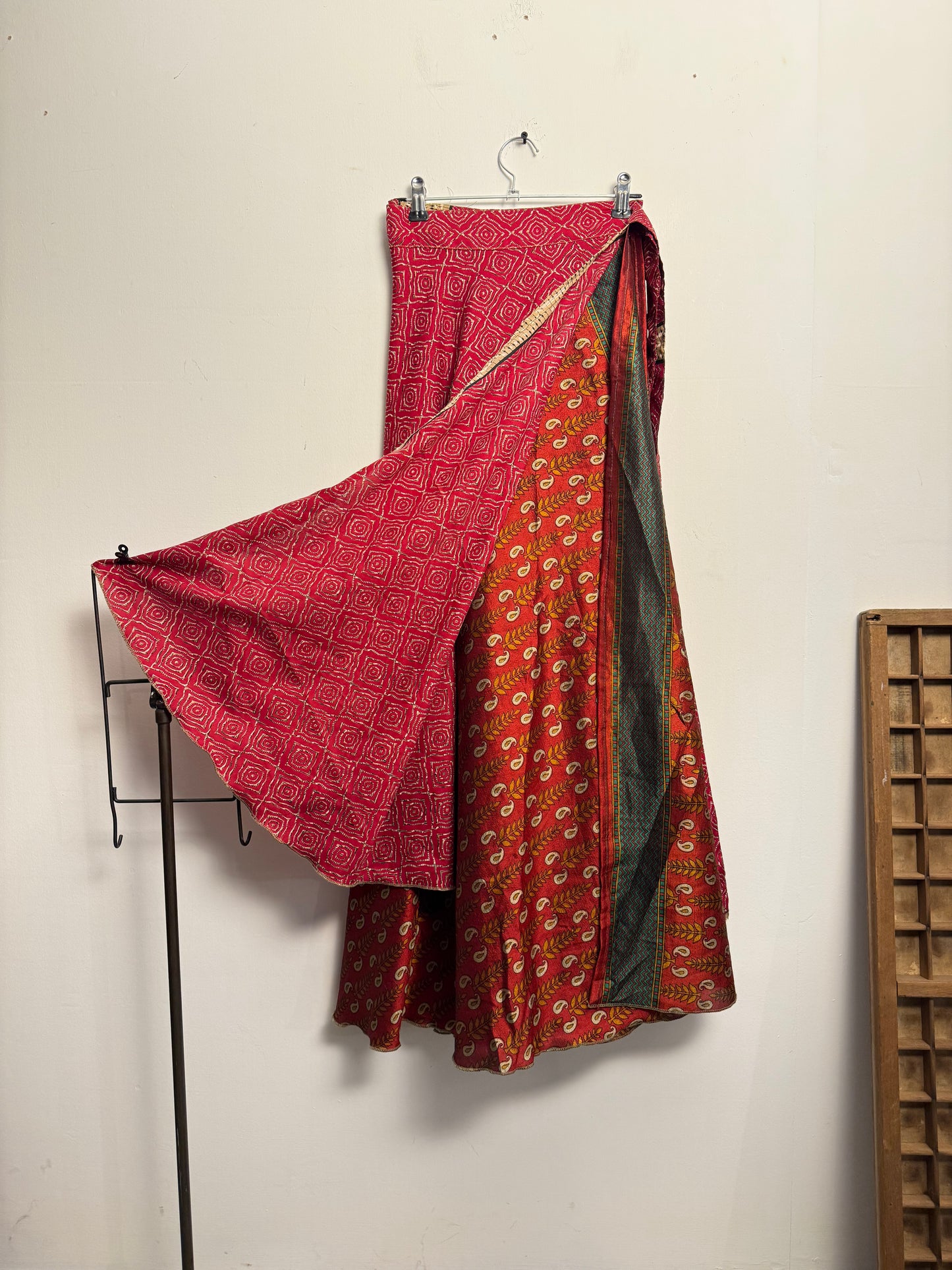 Vintage Saree Silk Wrap Skirt