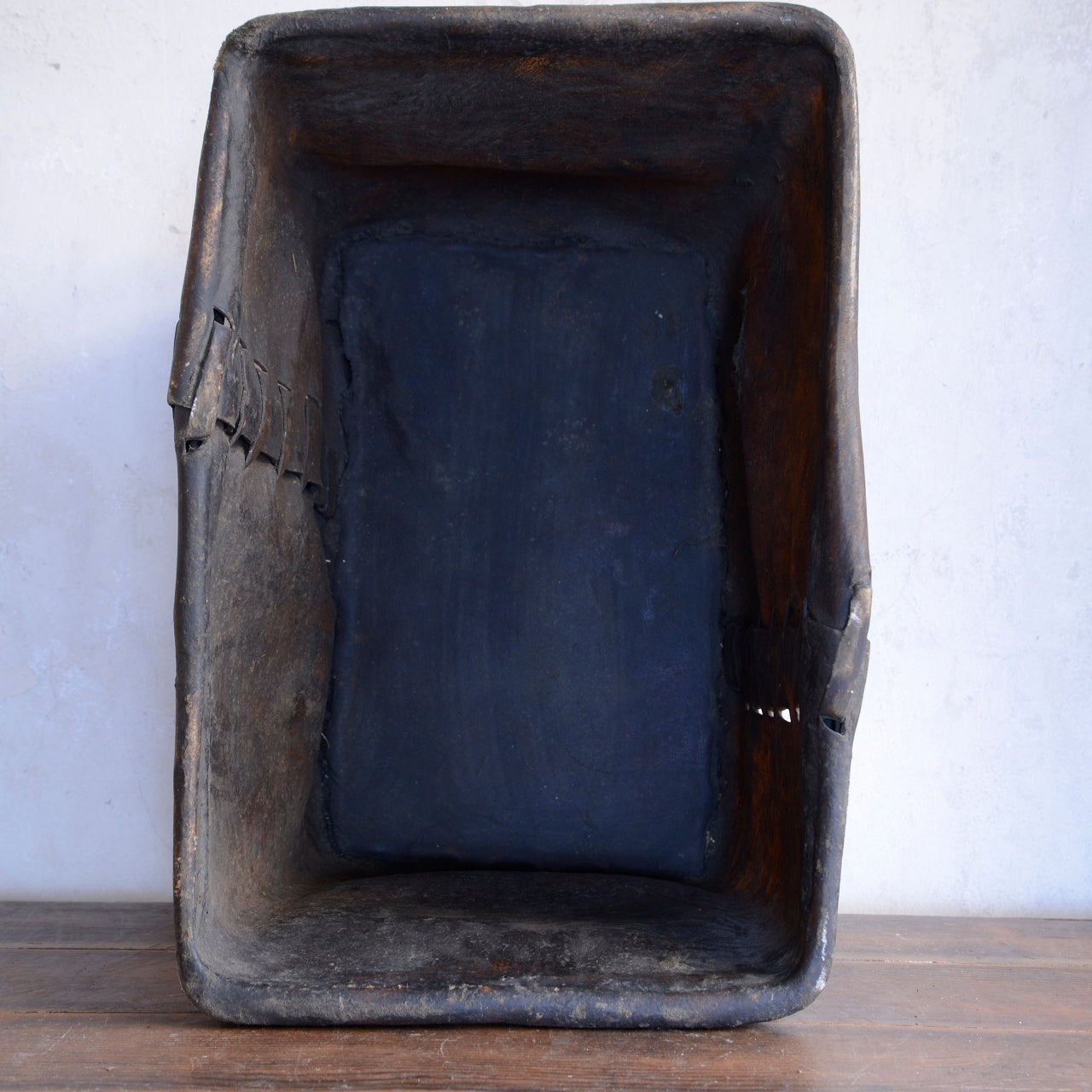 19th Century Buffalo Rawhide Mill Bucket - No 49