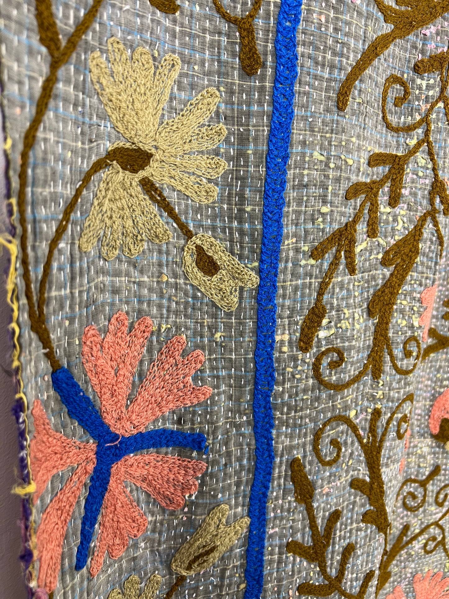 Vintage Kantha Suzani Quilt