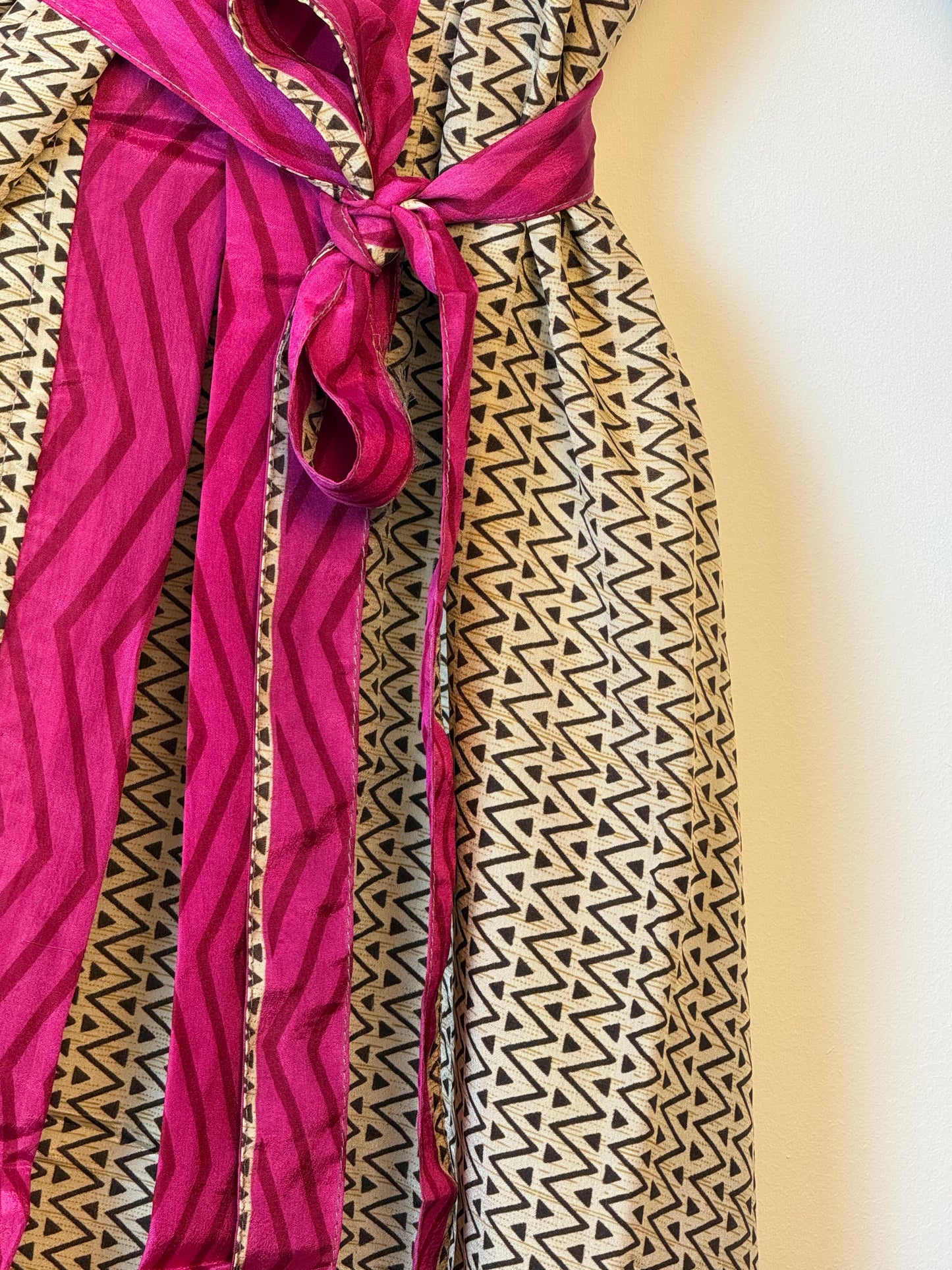 Vintage Saree Silk Kimono / Duster - Long