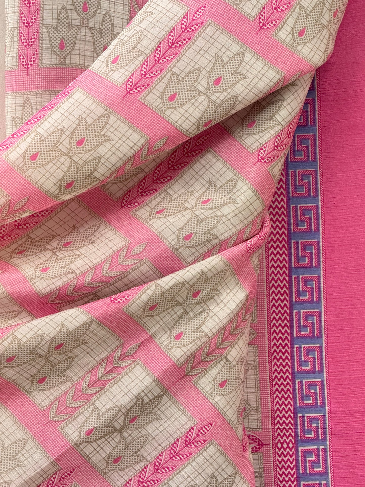 Vintage Pure Silk Saree Fabric