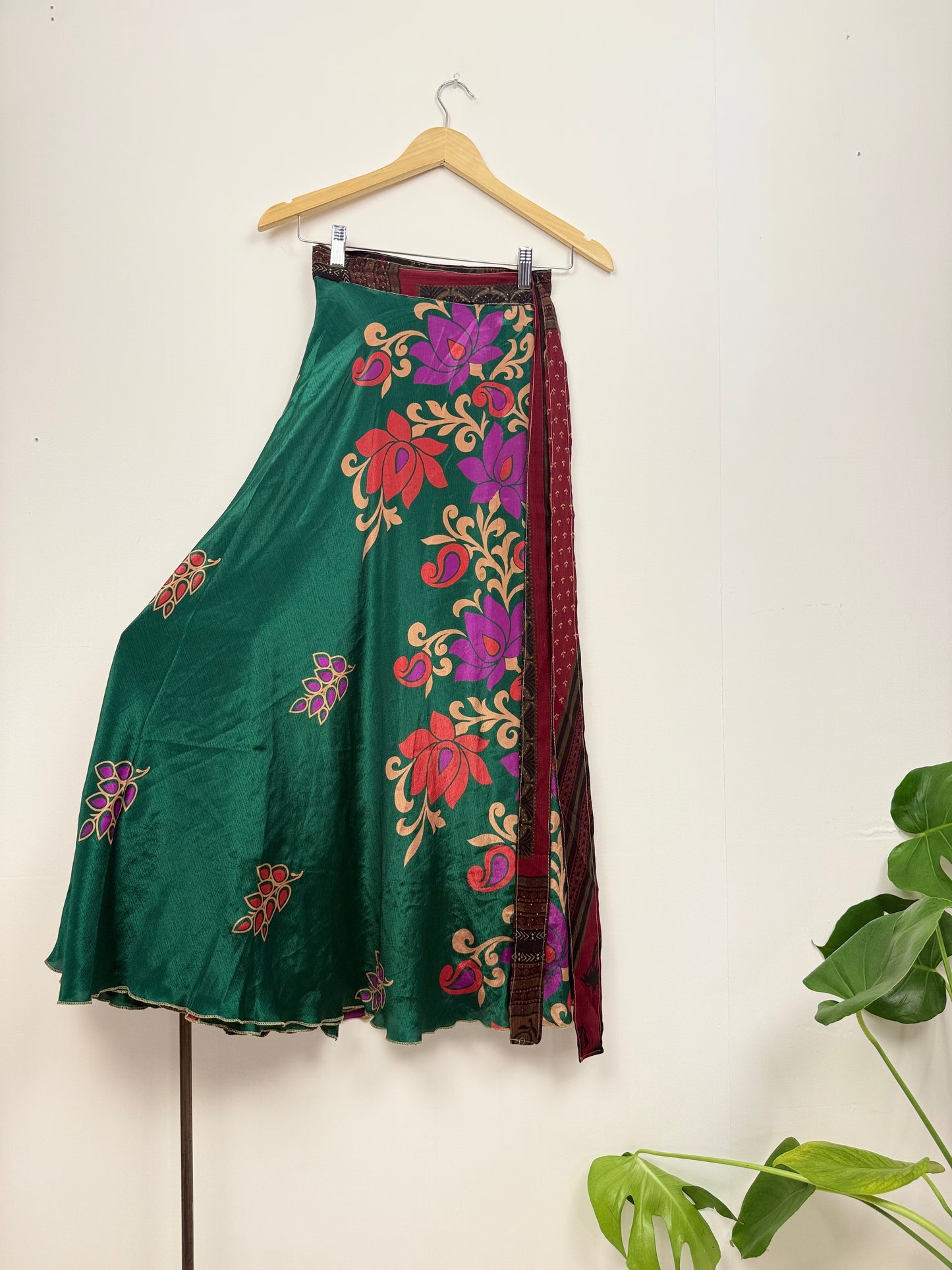 Vintage Saree Silk Wrap Skirt