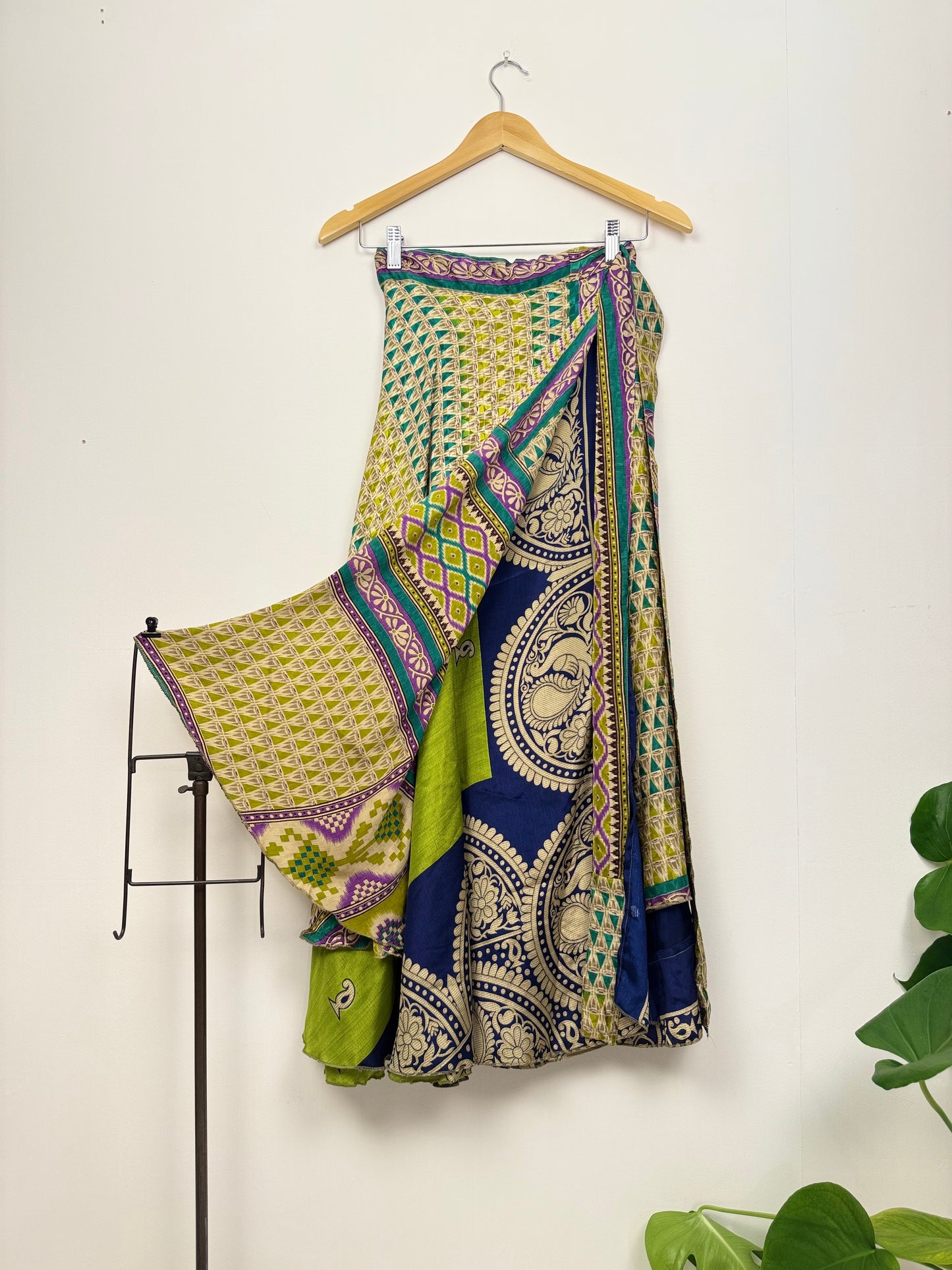 Vintage Saree Silk Wrap Skirt