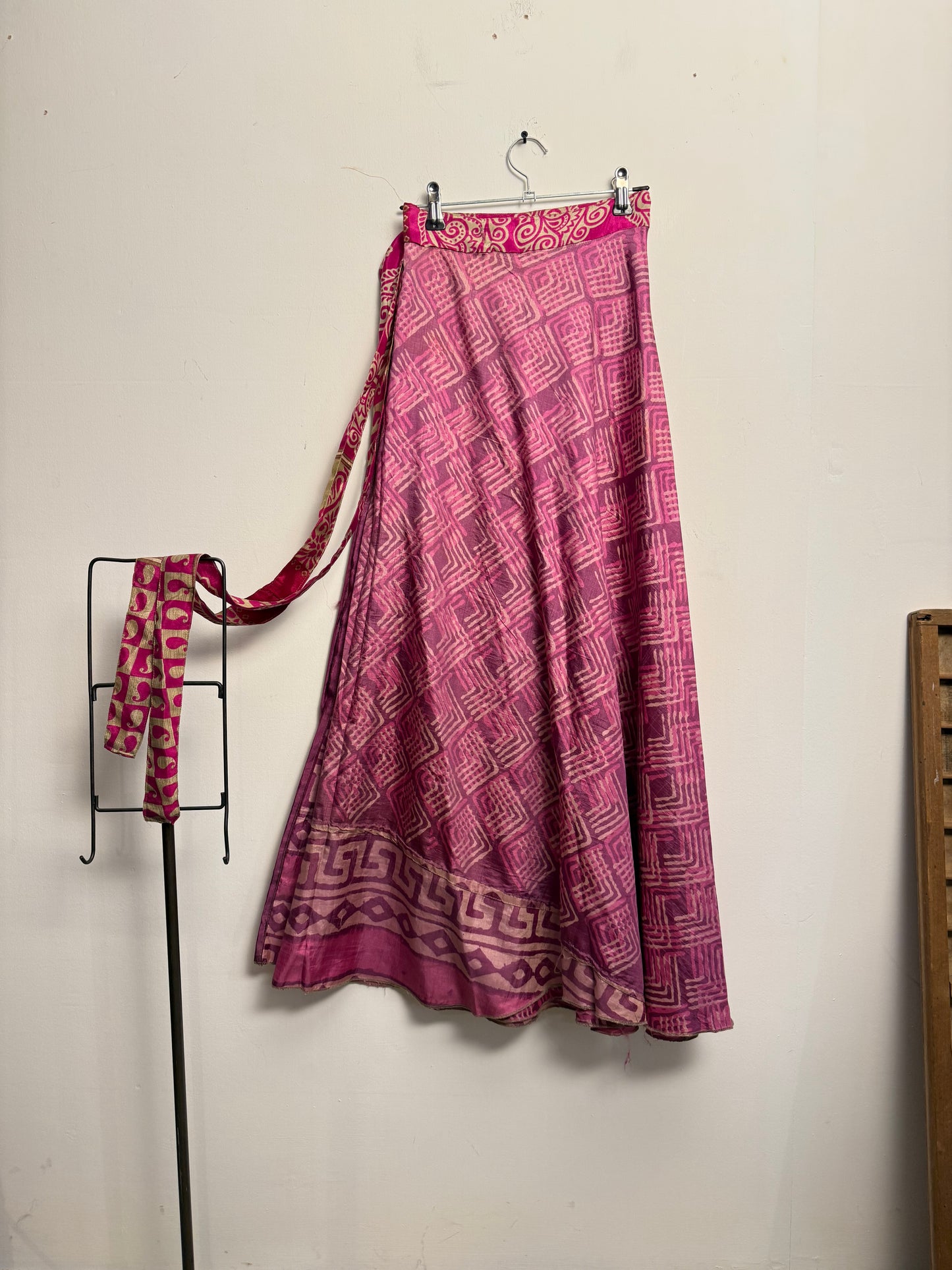 Vintage Saree Silk Wrap Skirt