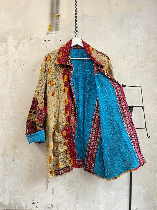 Vintage Cotton Kantha Reversible Jacket ~ No 22
