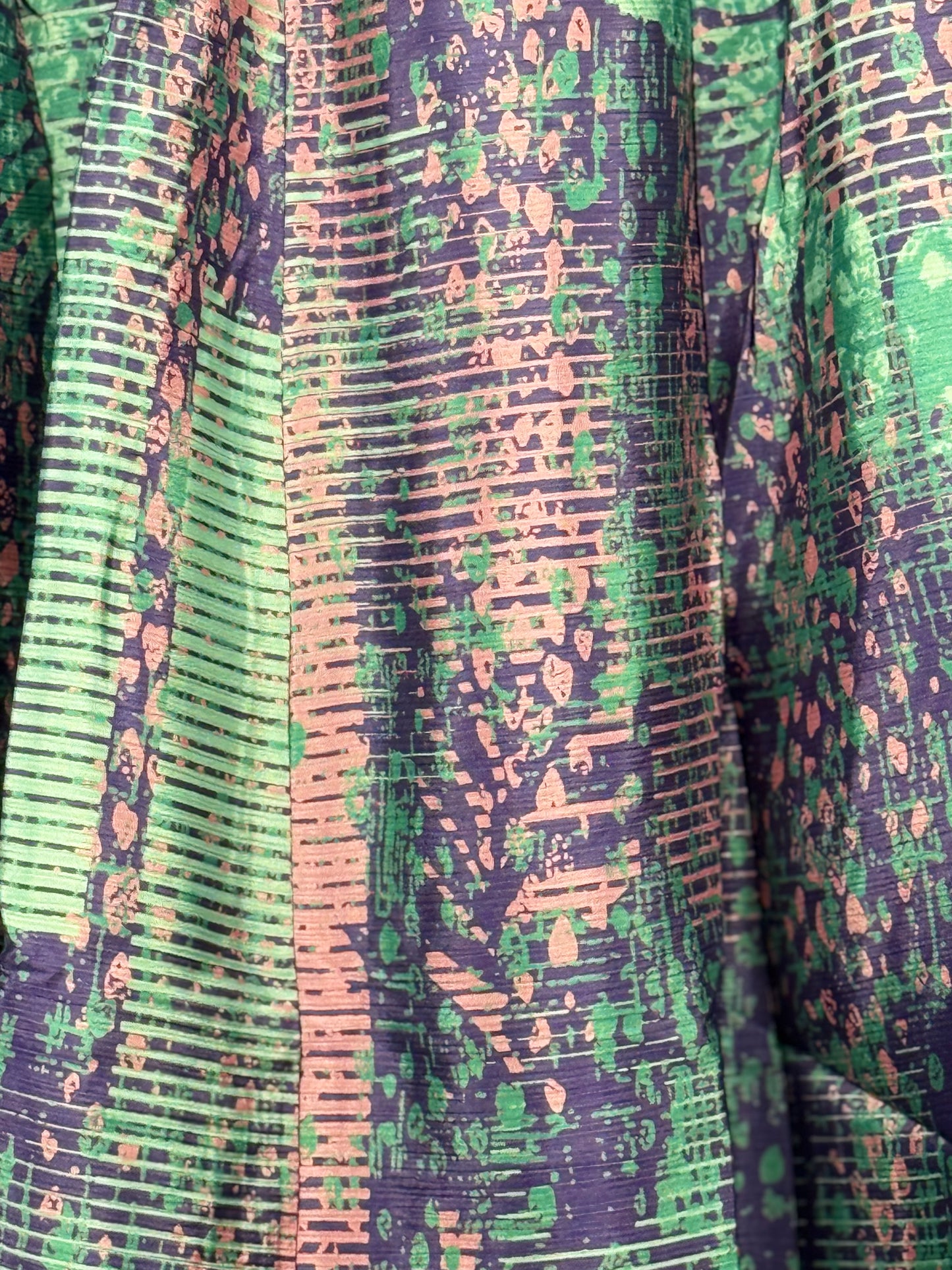 Vintage Saree Silk Pleated Skirt