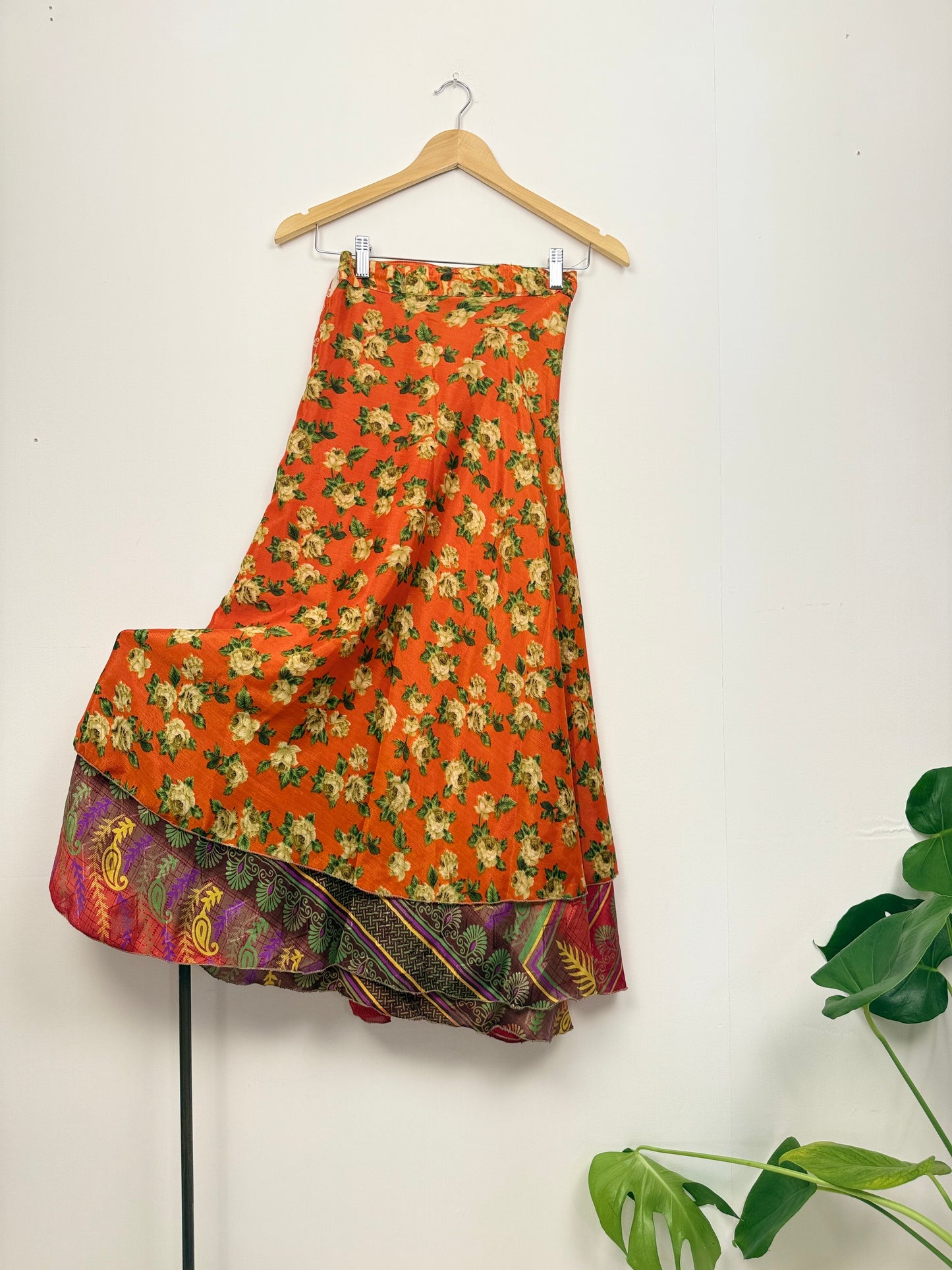 Vintage Saree Silk Wrap Skirt
