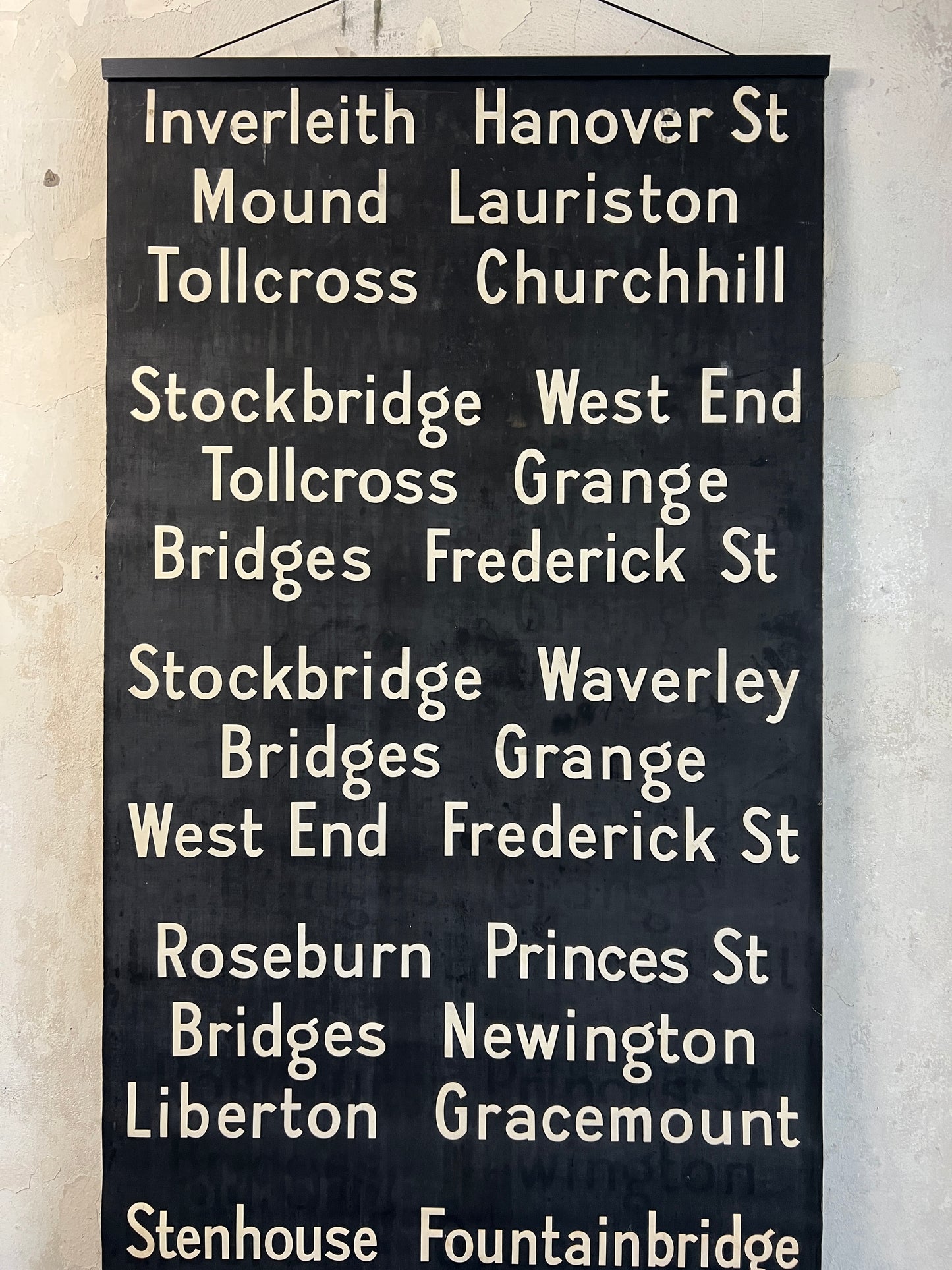 Edinburgh Destination Bus Blind