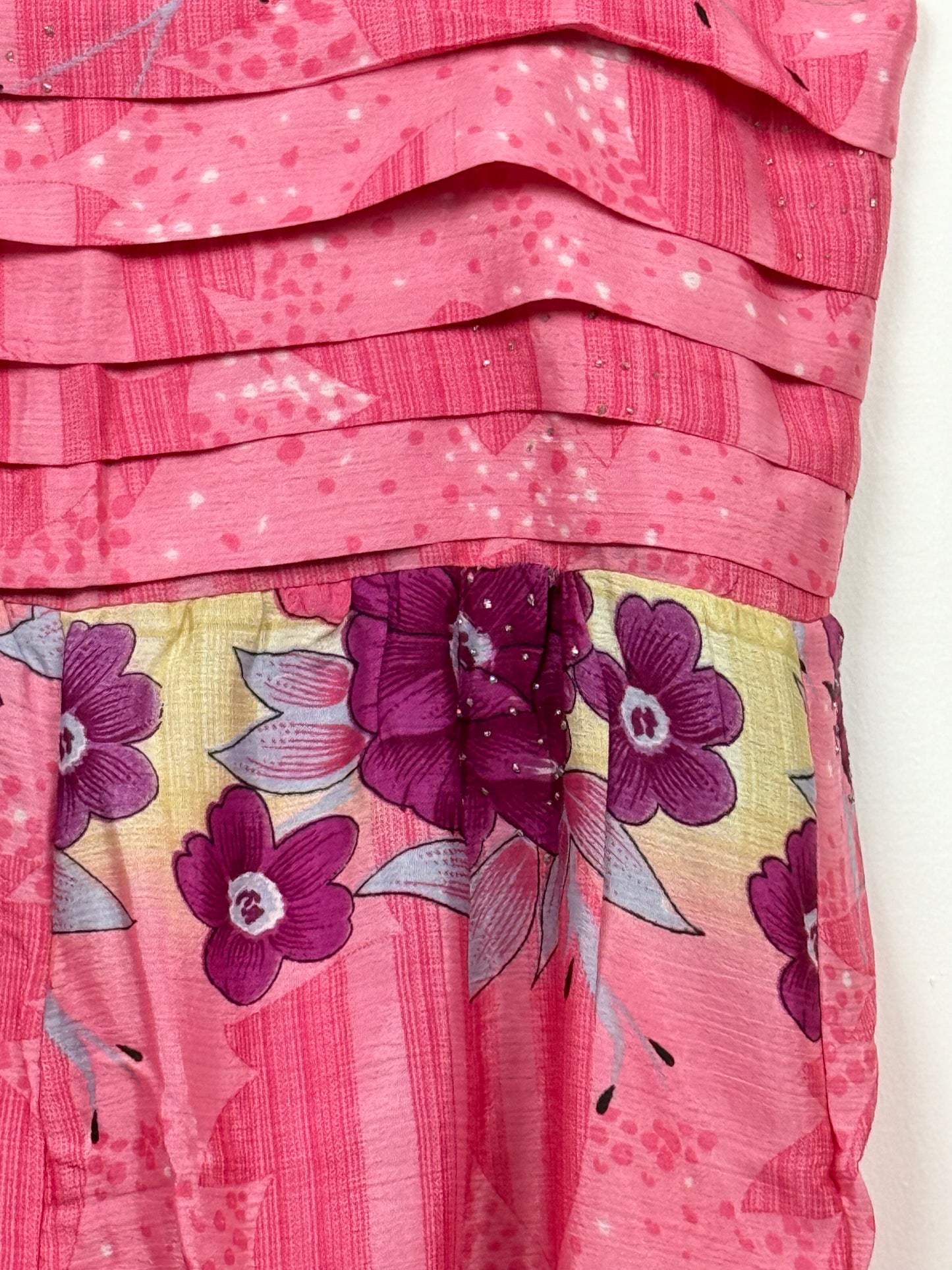 Vintage Saree Silk Pleated Skirt