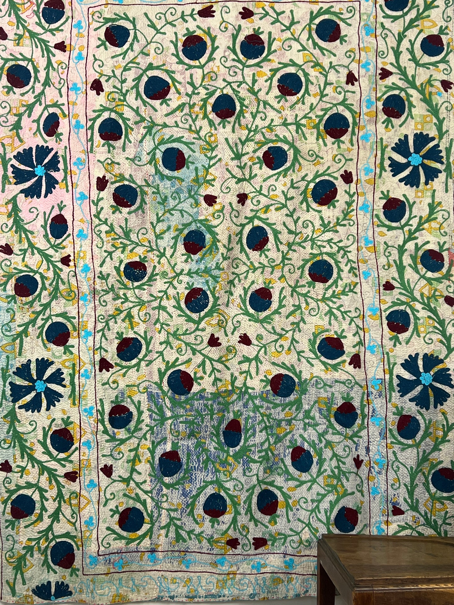 Vintage Kantha Suzani Quilt