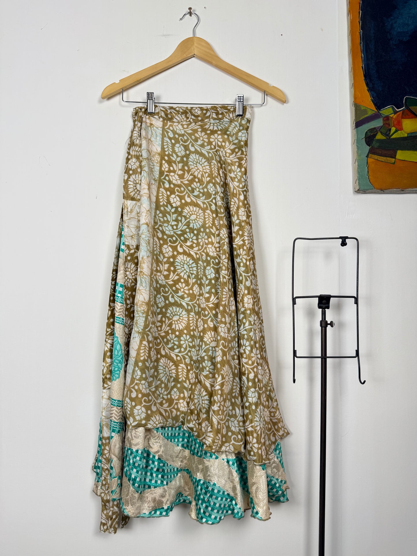 Vintage Saree Silk Wrap Skirt