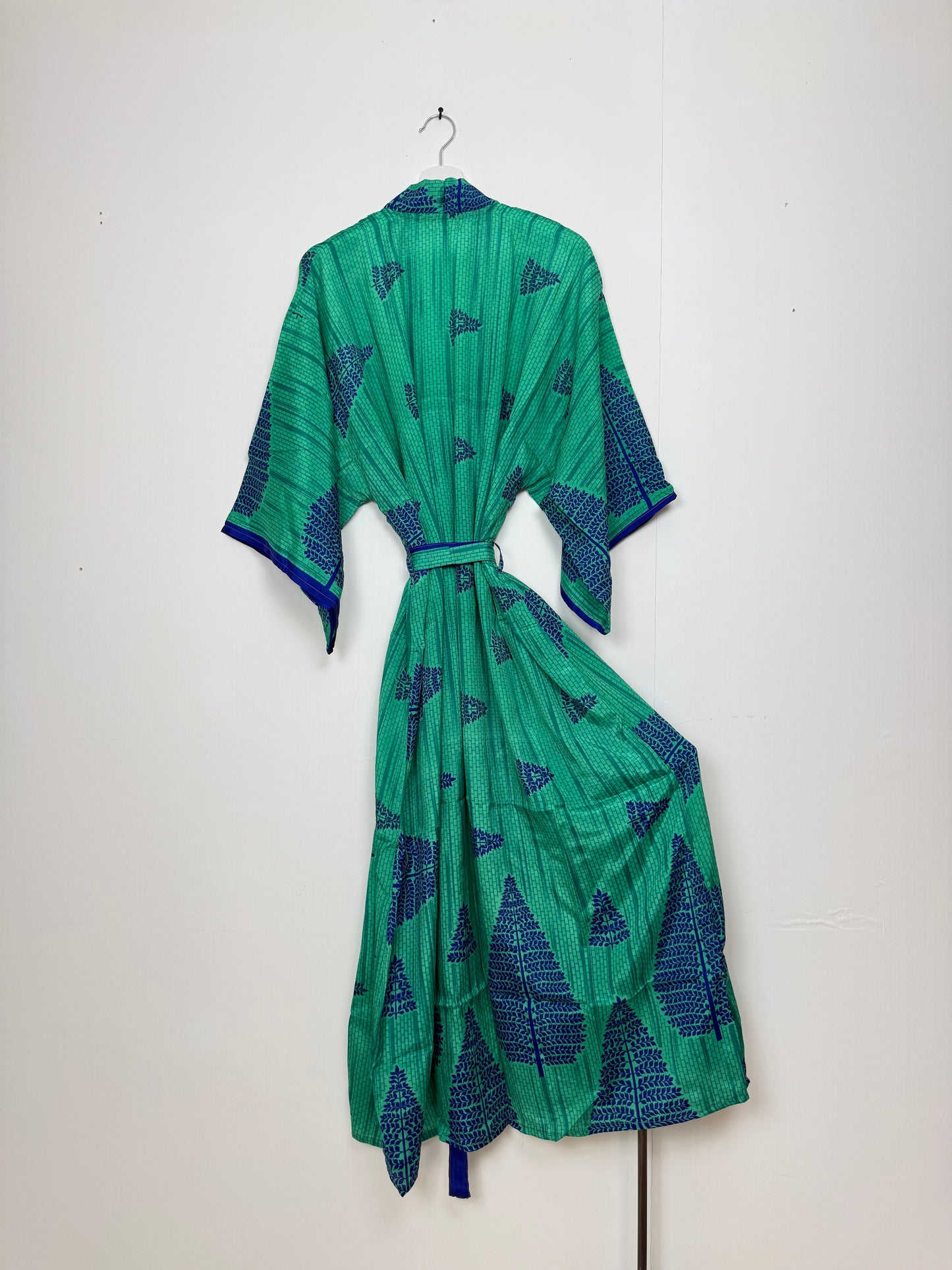 Vintage Saree Silk Kimono / Duster - Long