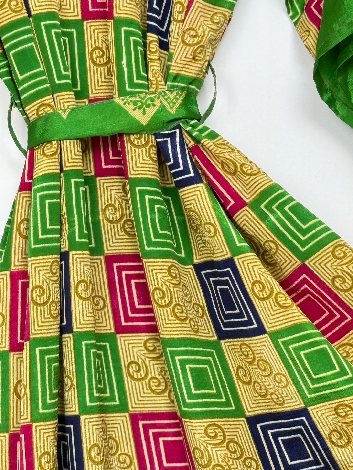 Vintage Saree Silk Kimono / Duster - Long