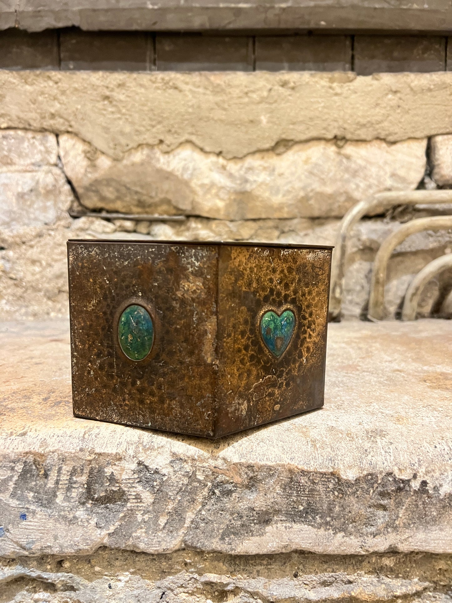 Geo Bassett & Co Confectionary Tin Box ~ Arts & Crafts c1900