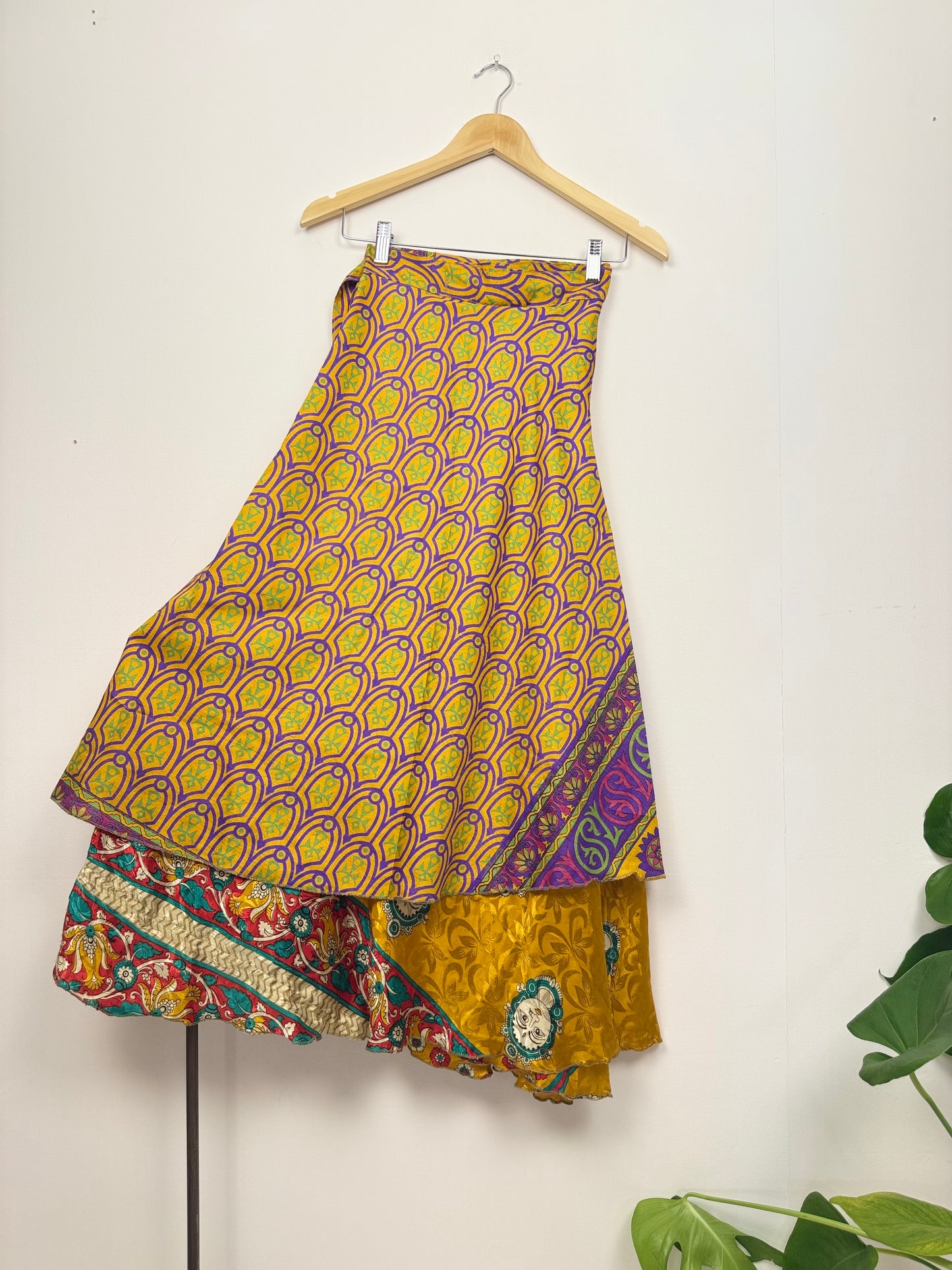 Vintage Saree Silk Wrap Skirt