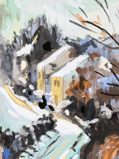 Colour Wash Landscape after Pissarro Original Artwork No.406 - ARTHUR ALLAN WILSON, Scottish | 1944-2024