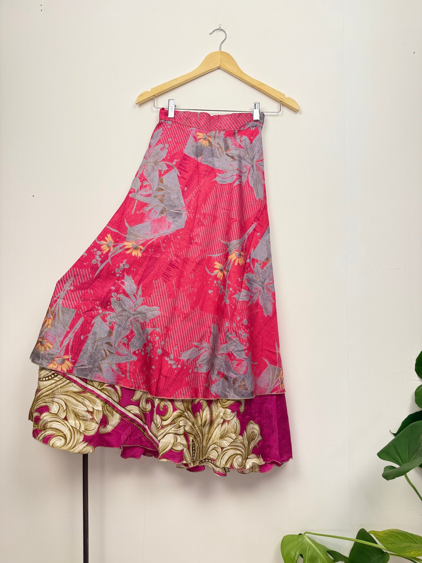 Vintage Saree Silk Wrap Skirt