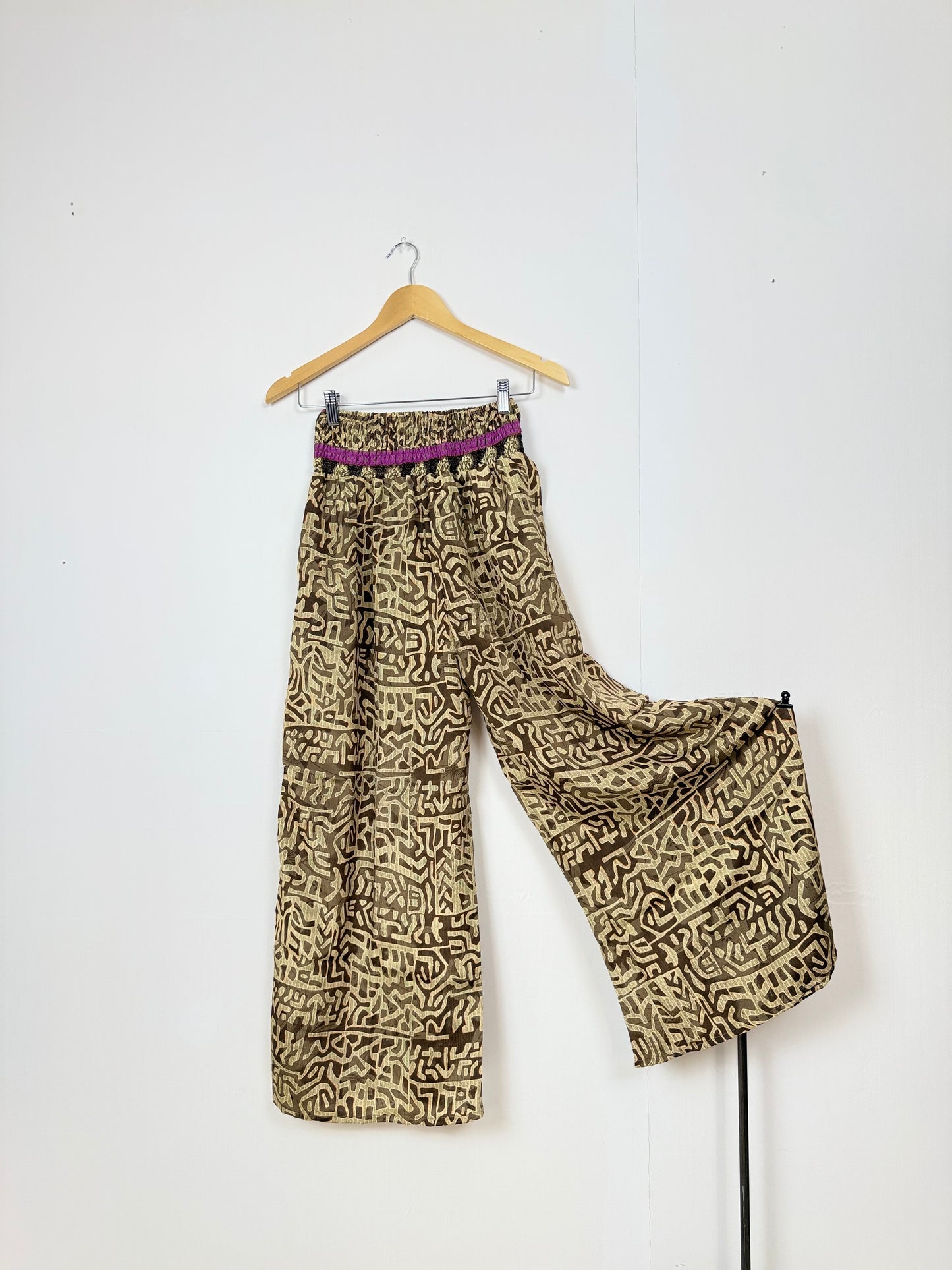 Vintage Saree Silk Trousers & Shirt Co-ordinated Set