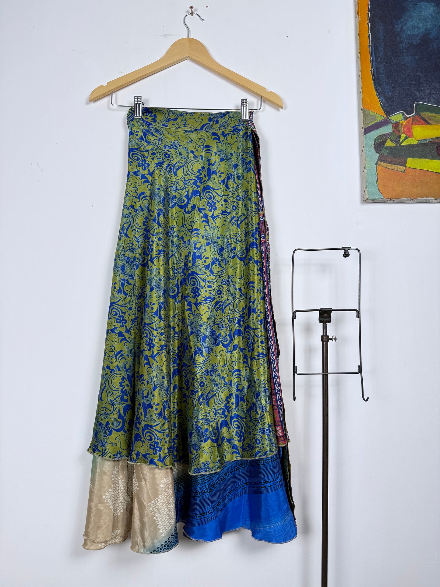 Vintage Saree Silk Wrap Skirt