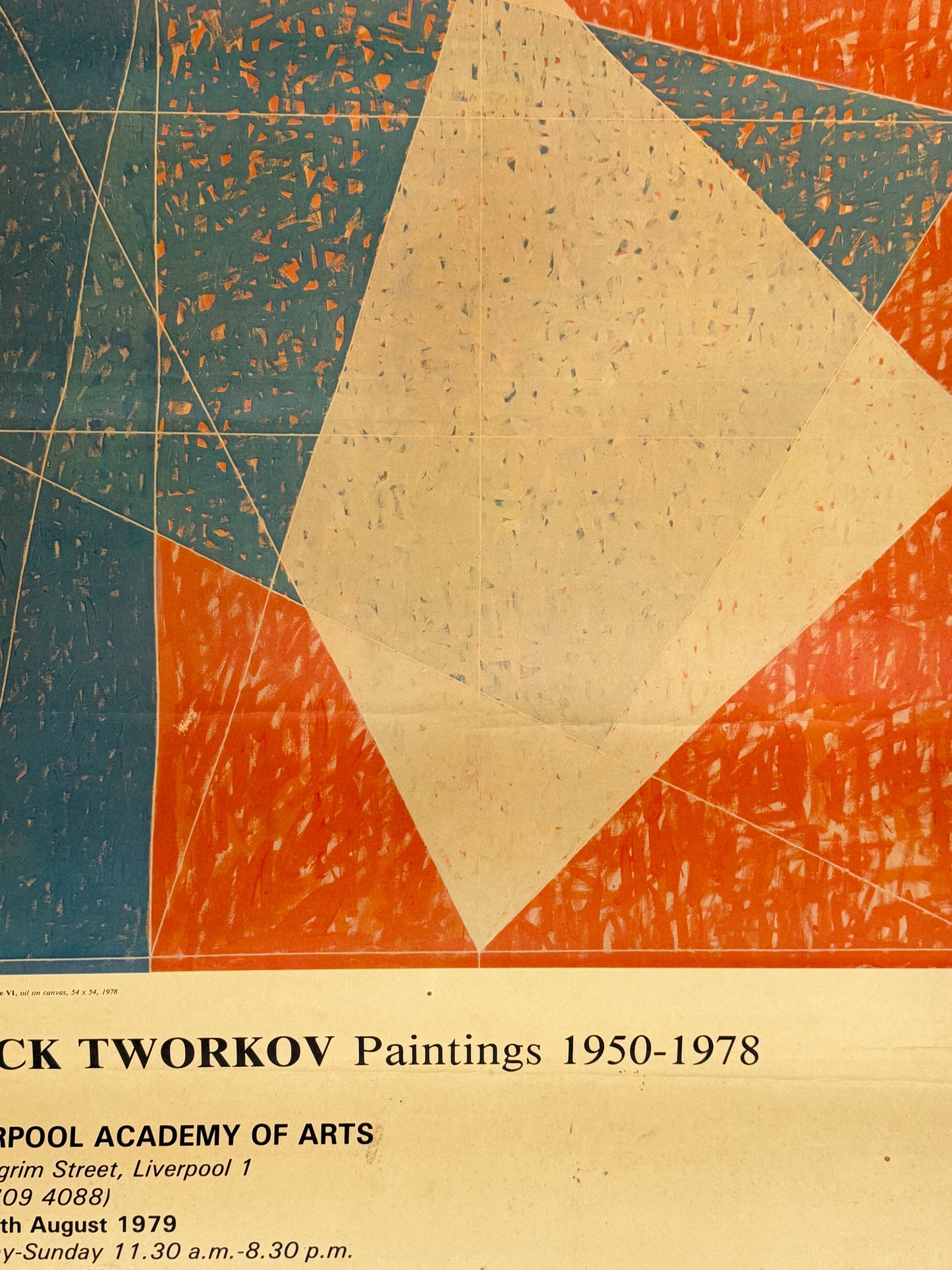 JACK TWORKOV Paintings 1950-1978, Liverpool Academy of Arts | Art Poster