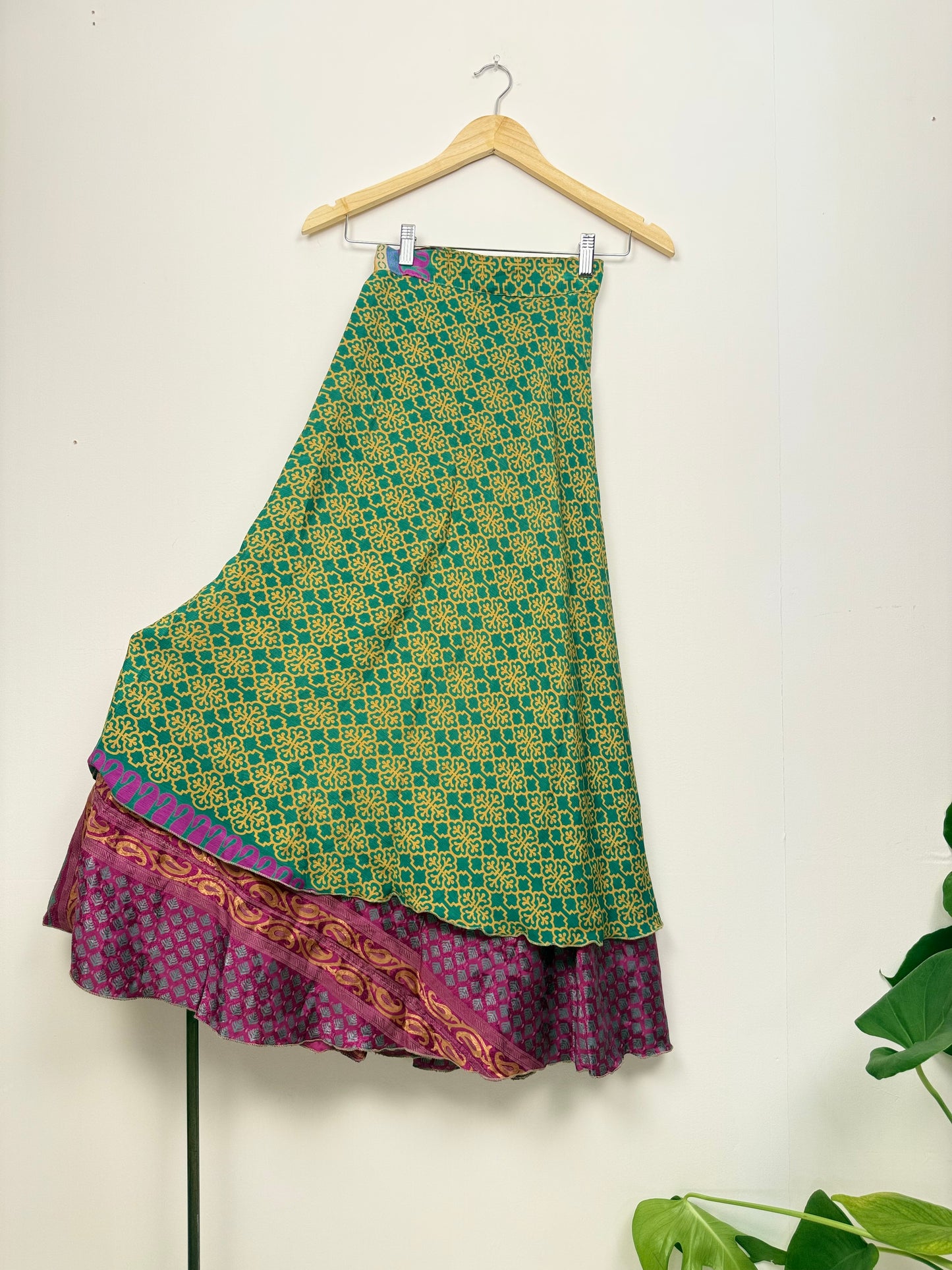 Vintage Saree Silk Wrap Skirt