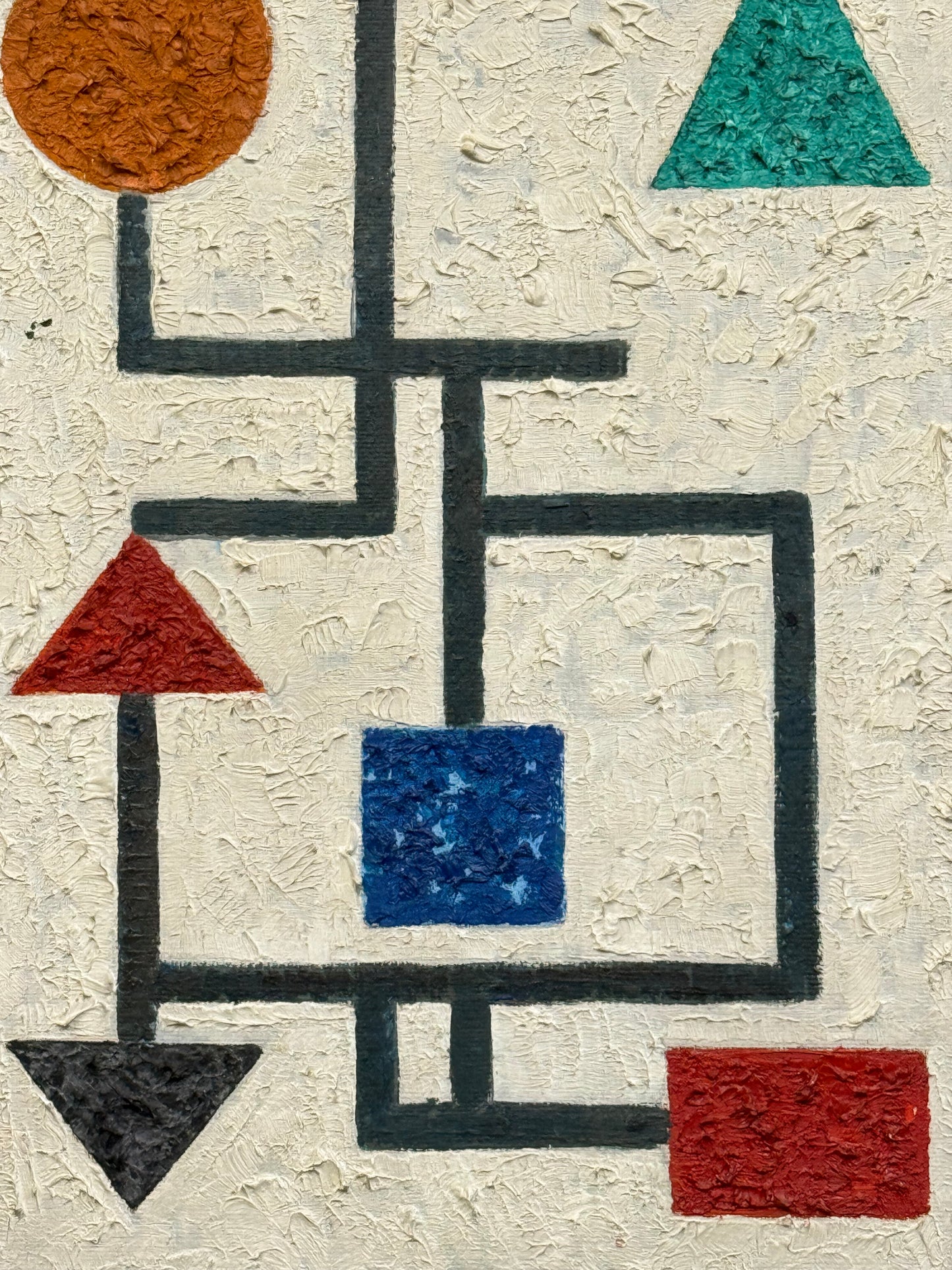 Abstract Geometric Oil on Canvas