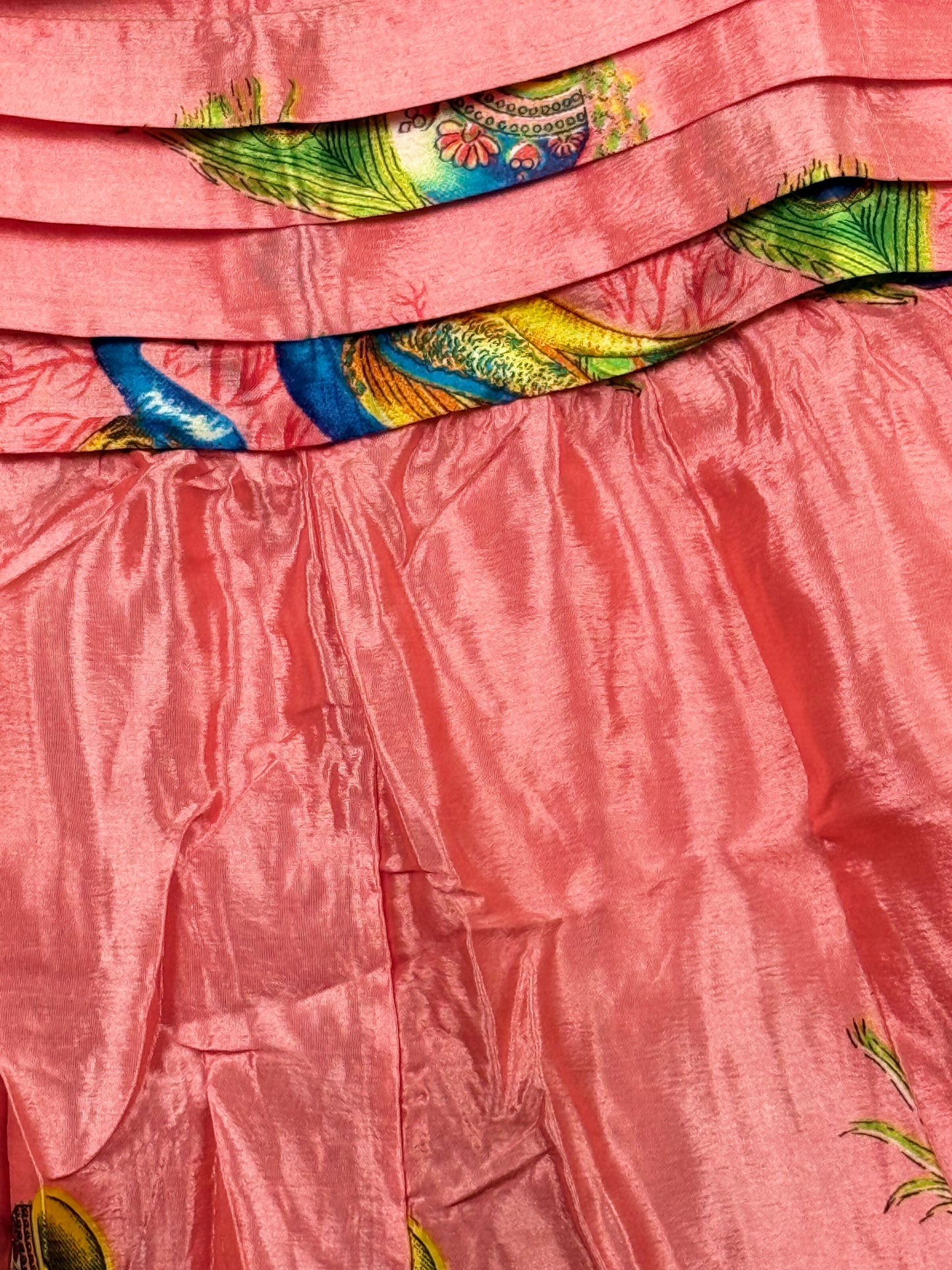 Vintage Saree Silk Pleated Skirt