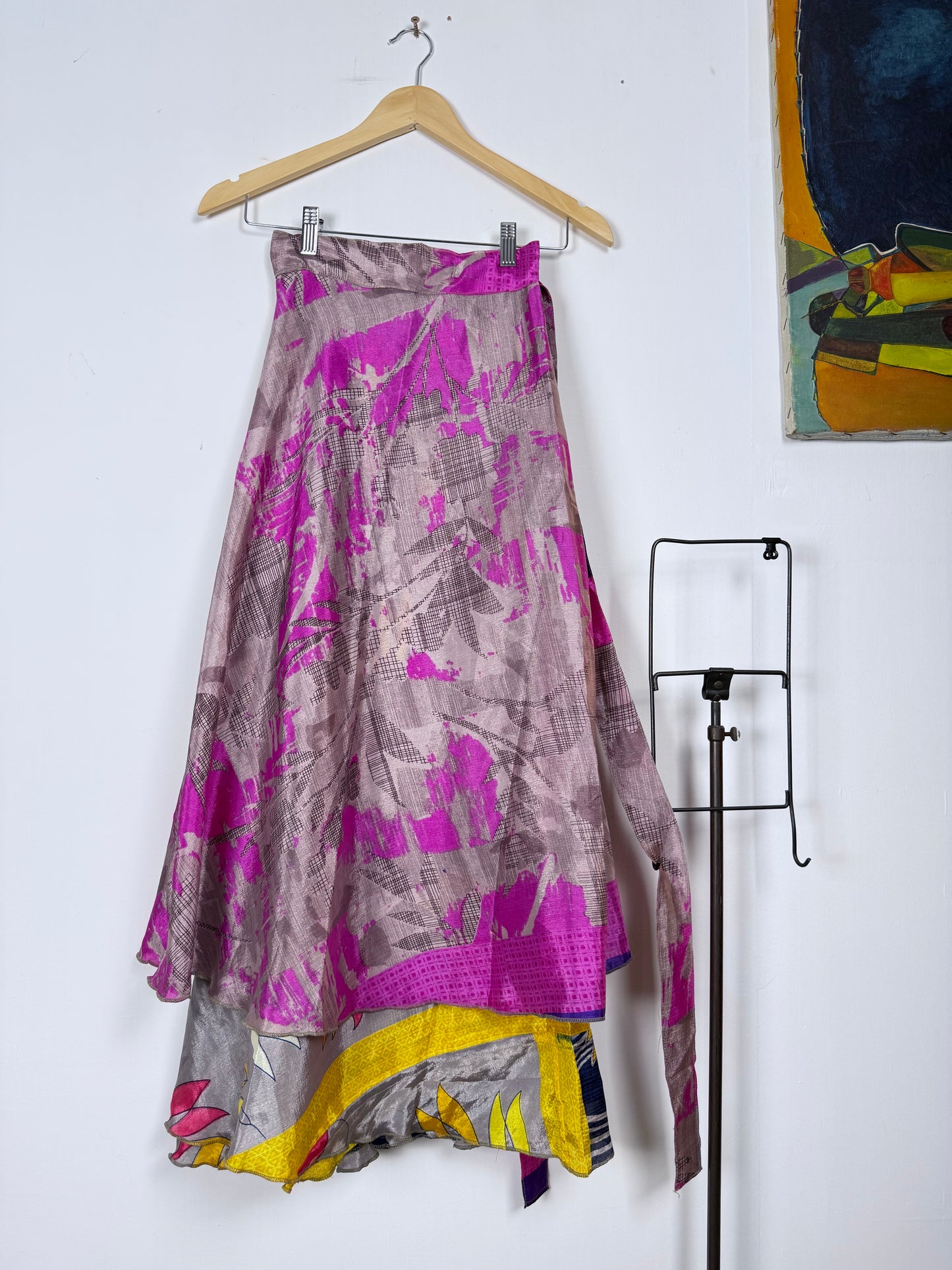 Vintage Saree Silk Wrap Skirt
