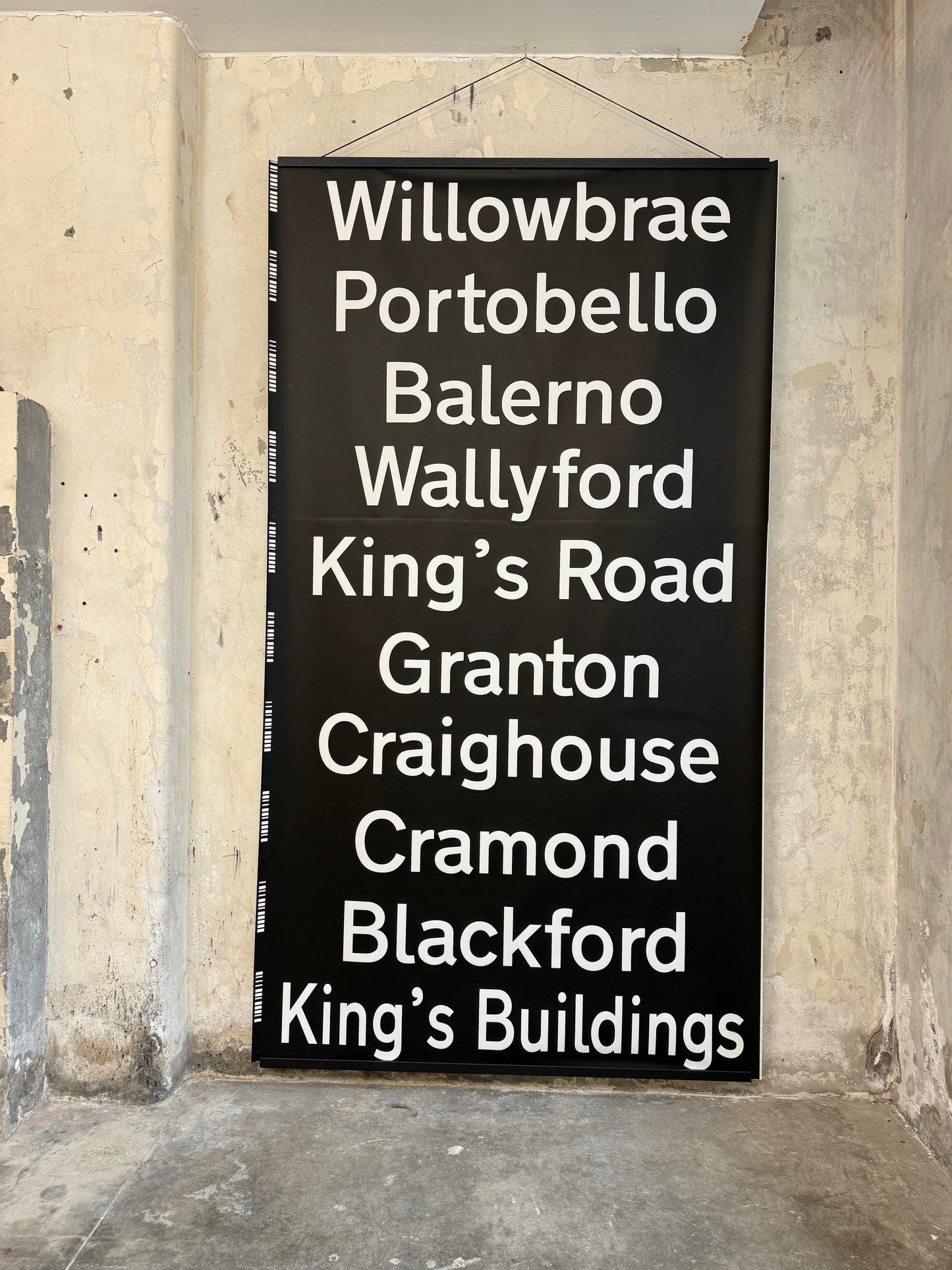 Edinburgh Destination Bus Blind - Willowbrae to Kings Buildings