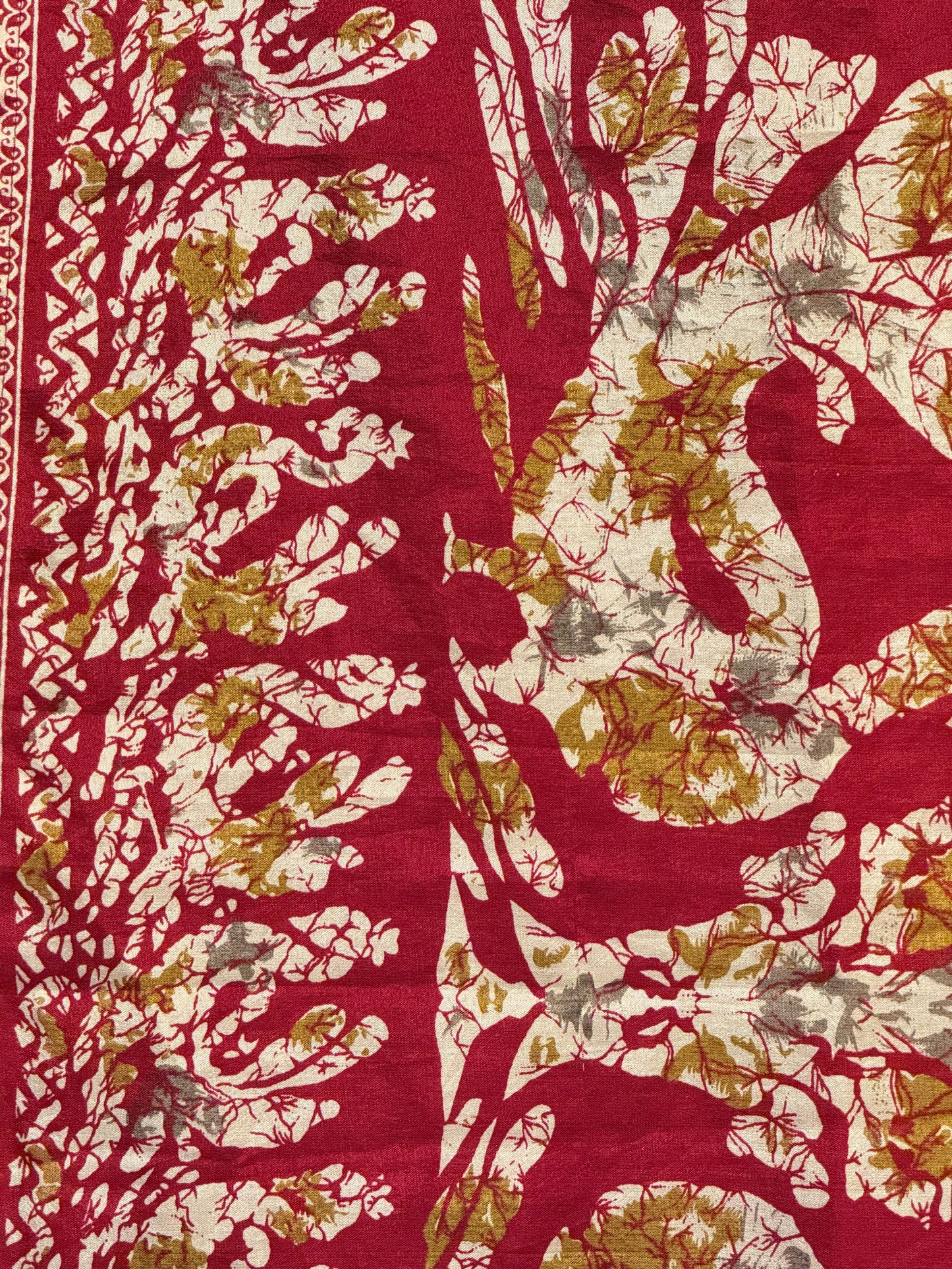 Vintage Pure Silk Saree Fabric